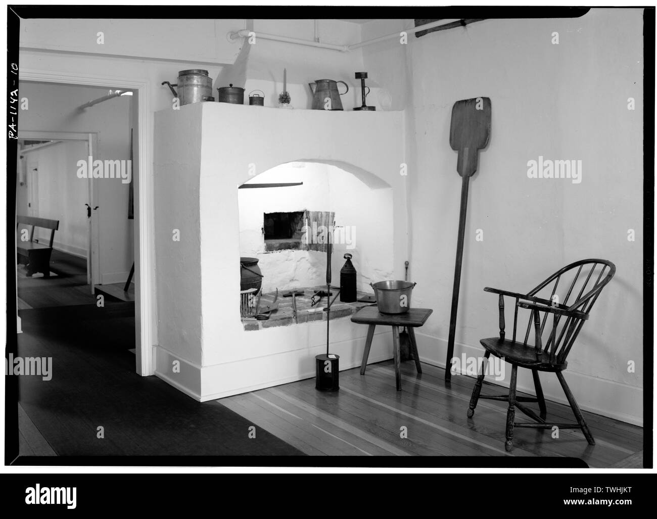 Zweiter Stock, NORTHWEST - Gemein Haus, 62-66 West Church Street, Bethlehem, Northampton County, PA Stockfoto