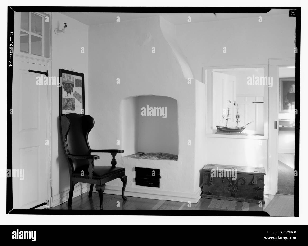 Zweite Etage, im Südwesten - Gemein Haus, 62-66 West Church Street, Bethlehem, Northampton County, PA Stockfoto