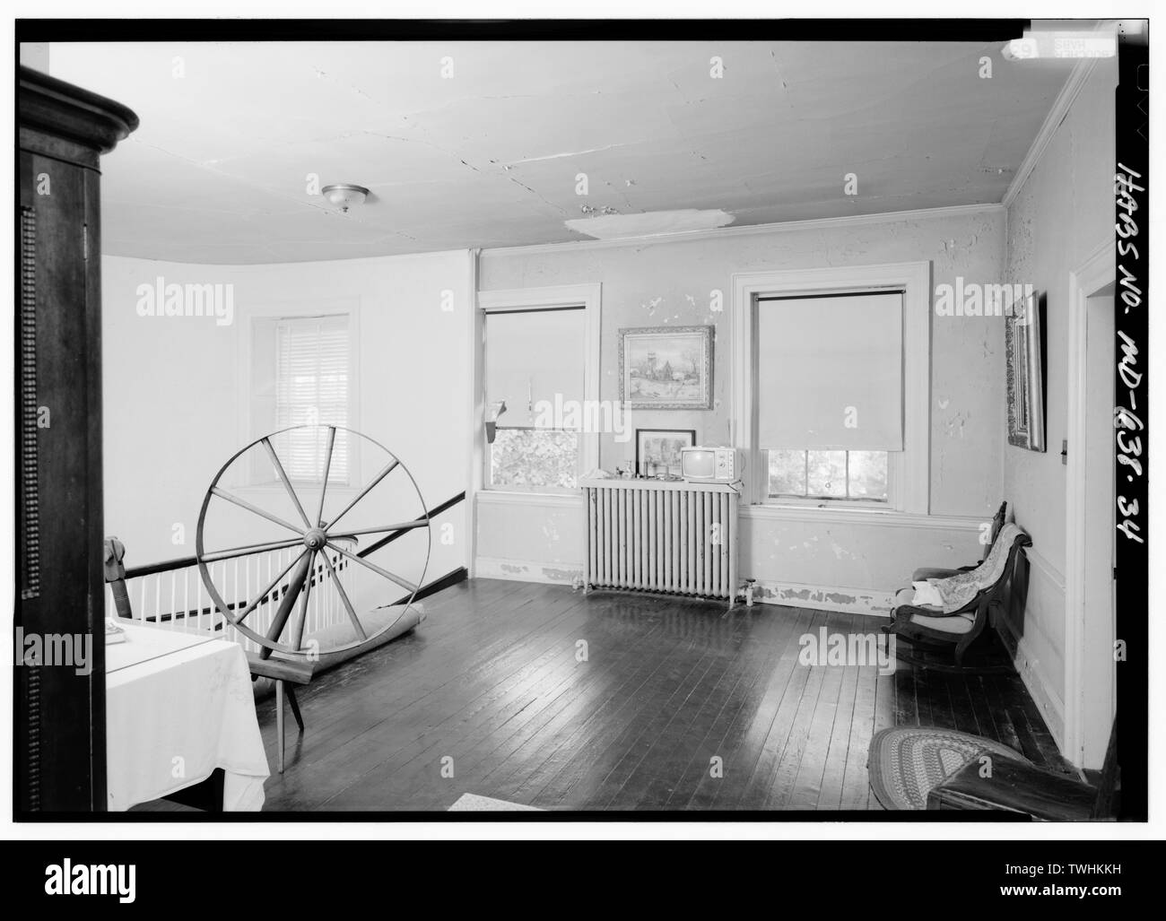 Zweite Etage, Treppen Halle und in der Mitte der Halle, der Blick nach Osten, in Richtung der Treppe-Mount Lubentia, 601 Largo Straße, Largo, Prince George's County, MD; Magruder, Dennis; Boucher, Jack E; Preis, Virginia B, Sender Stockfoto