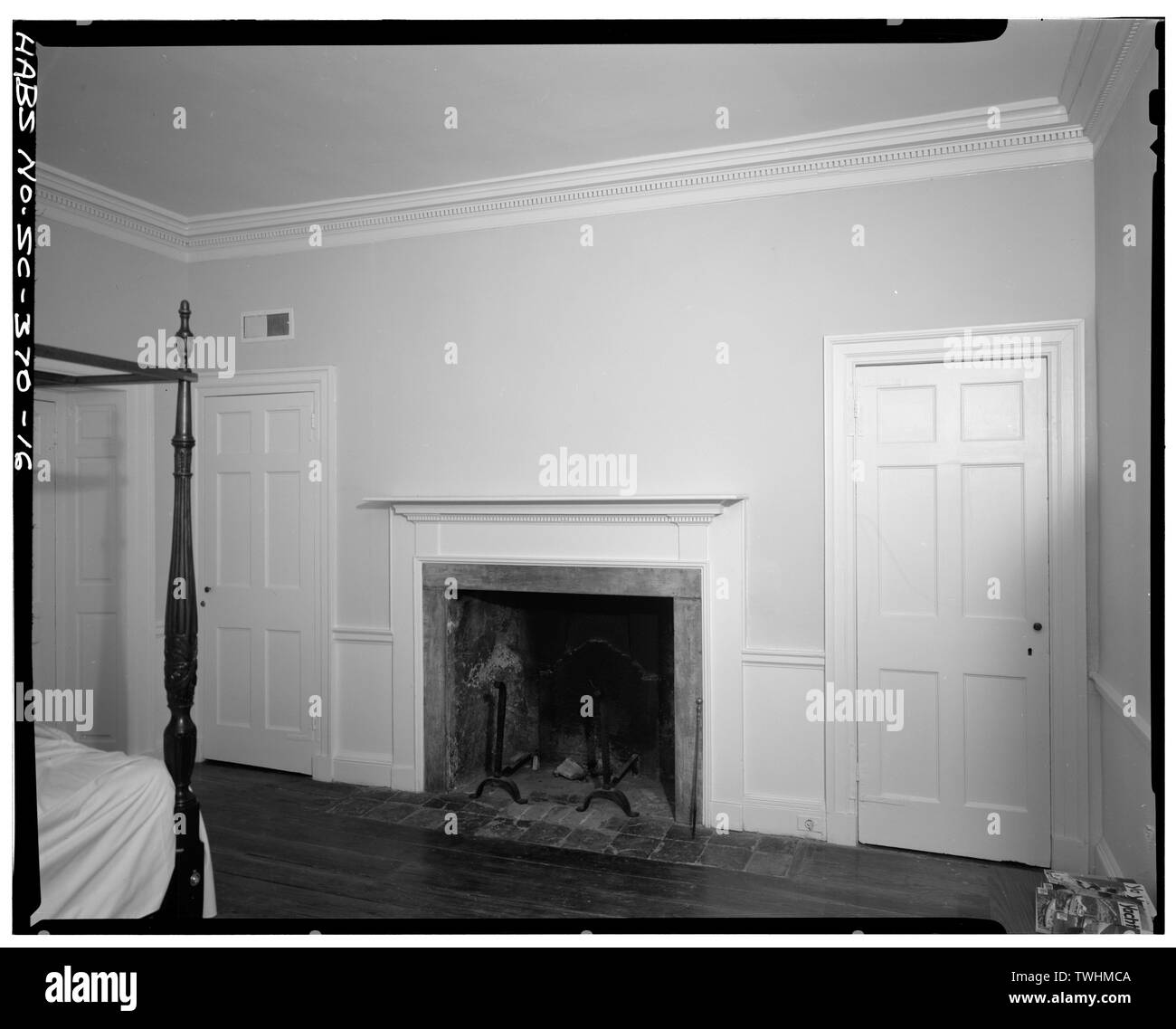 Zweite Etage, WEST ZIMMER, NORDWAND - Robert Brewton House, 71 Church Street, Charleston, Charleston County, SC Stockfoto