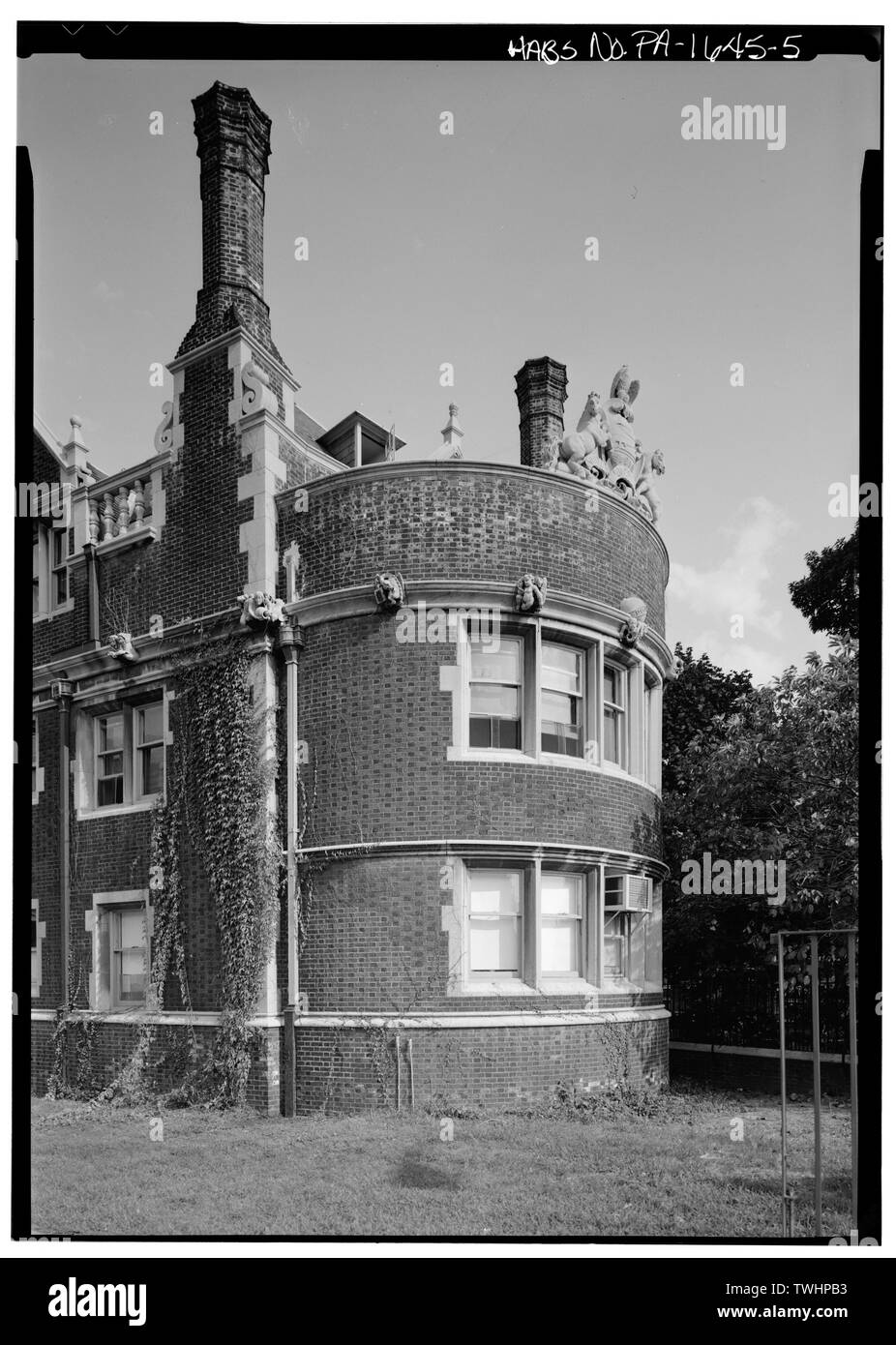 Halbrunde Bucht - Universität von Pennsylvania, Männer Schlafsäle, Spruce Street, Philadelphia, Philadelphia County, PA Stockfoto