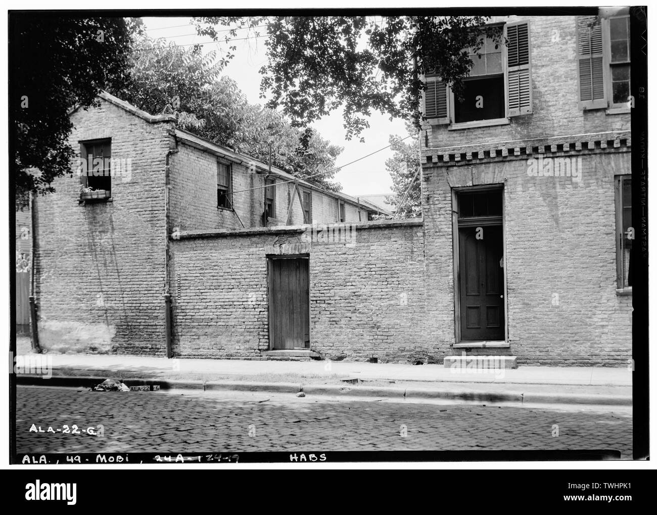 Historischer amerikanischer Gebäude Umfrage E. W. Russell, Fotograf, Juli 9, 1936 VIERTEL KNECHT IM HINTEREN TEIL DES HAUPTGEBÄUDES, E. SEITE DER STRASSE - Sanford-Staylor Haus und Diener' Quarters, 451-453 Saint Francis Street, Mobile, Mobile County, AL Stockfoto