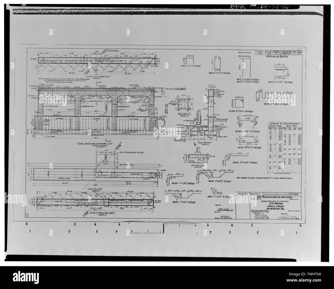 Blatt 7 - Heald Street Bridge, Spanning Conrail Eisenbahn auf Süden Heald Straße (U.S. Route 13), Wilmington, New Castle County, DE Stockfoto