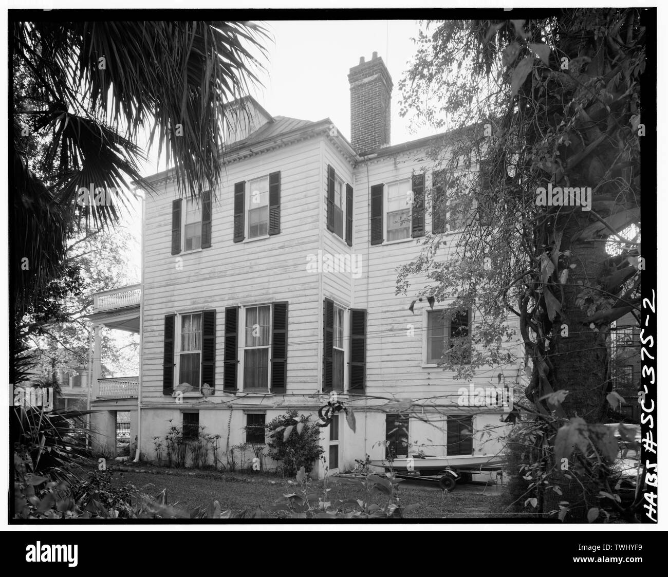 Seitenwände - Daniel Cannon House, 274 Calhoun Street, Charleston, Charleston County, SC Stockfoto