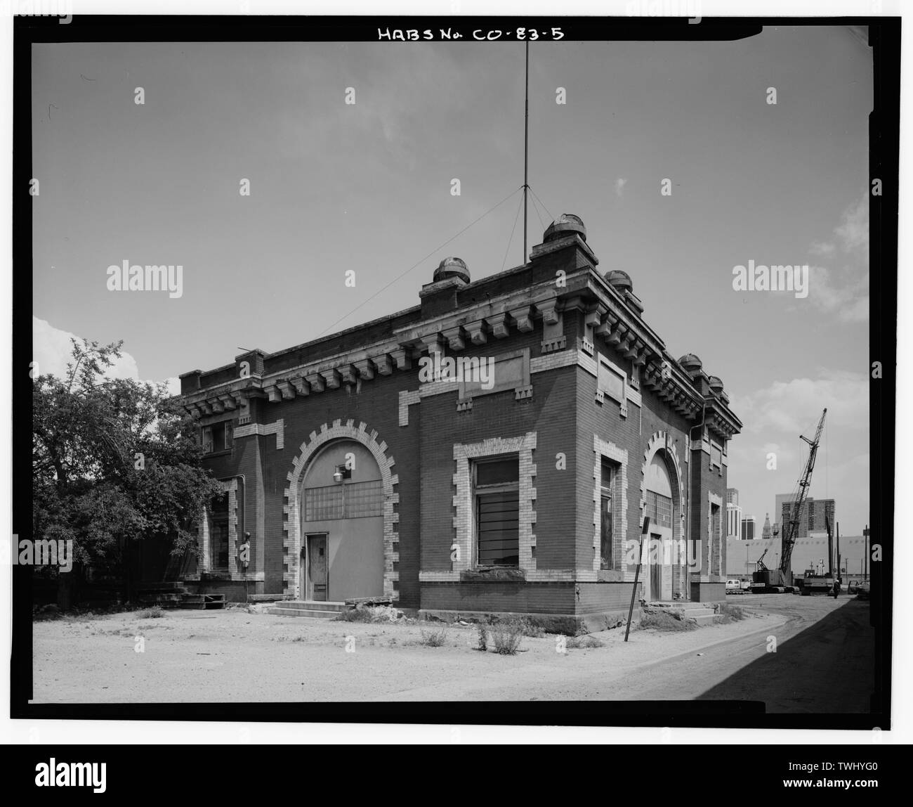 Seite UND VORNE, Blick nach Osten - Moffat Station, 2101 15th Street, Denver, Denver County, CO Stockfoto