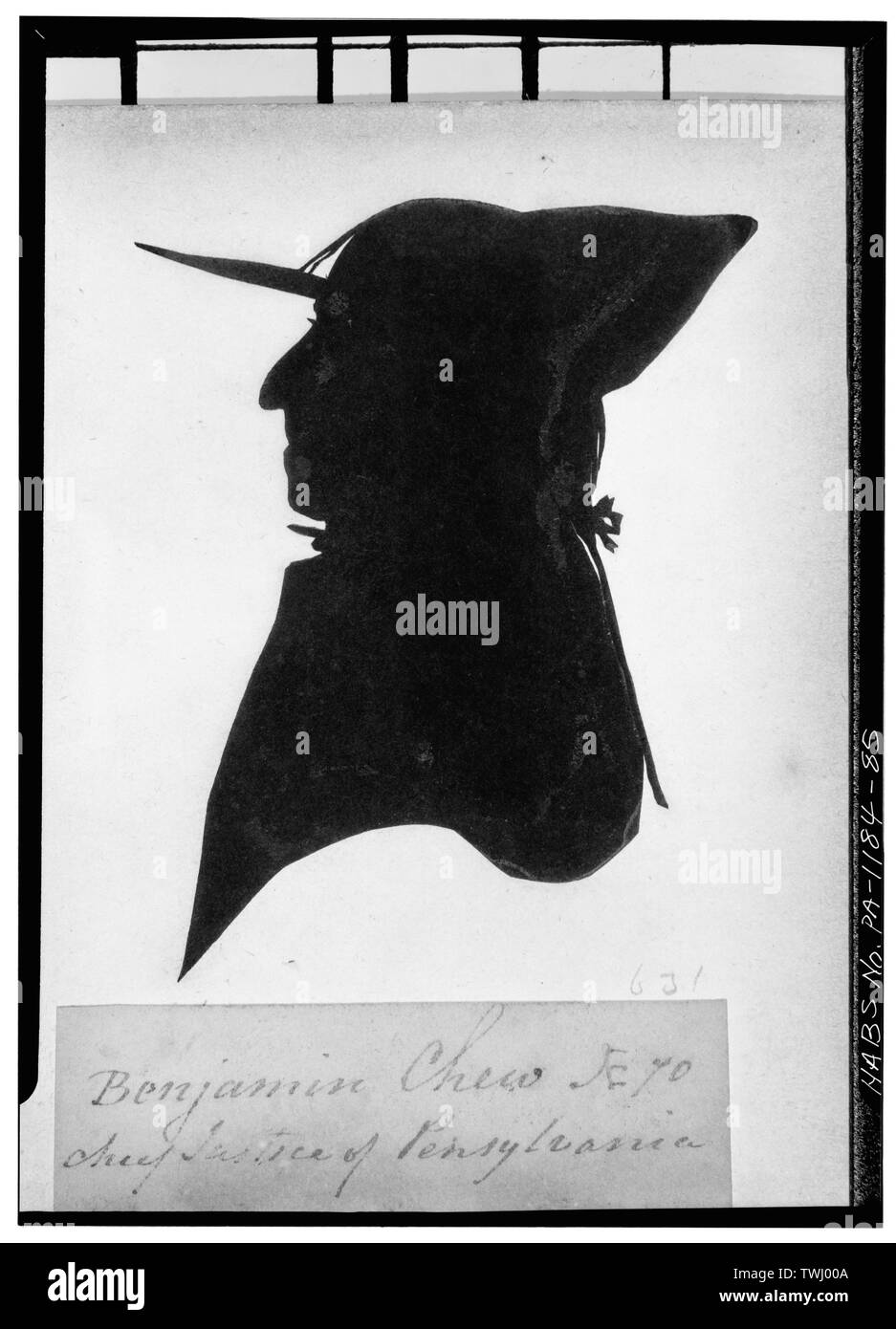 Silhouette von Benjamin Kauen - Cliveden, 6401 Germantown Avenue, Philadelphia, Philadelphia County, PA Stockfoto