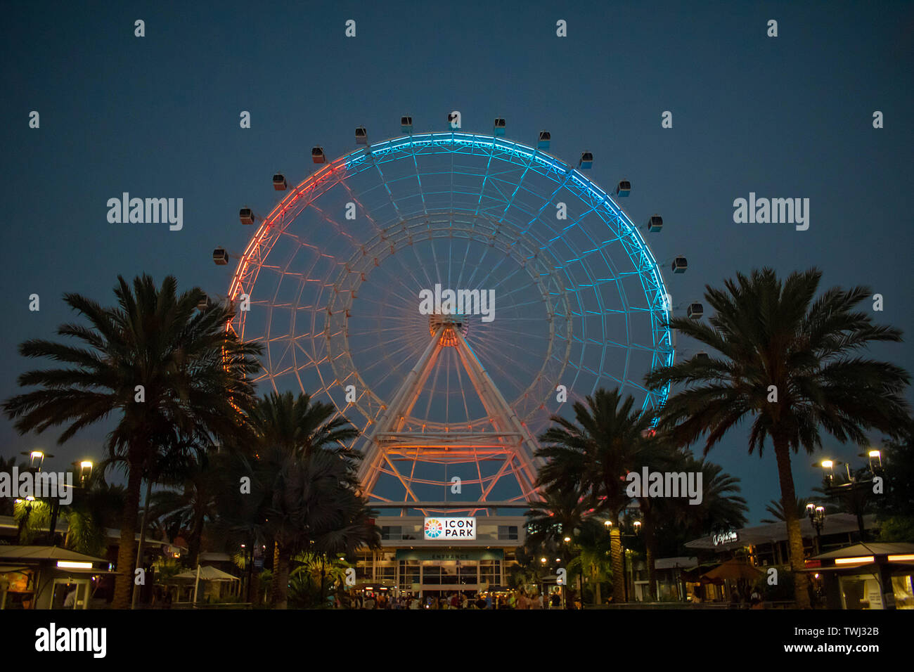 Orlando, Florida. 26. Mai 2019. Orlando Auge ist ein 400 Meter hohes Riesenrad, im Herzen des International Drive Stockfoto