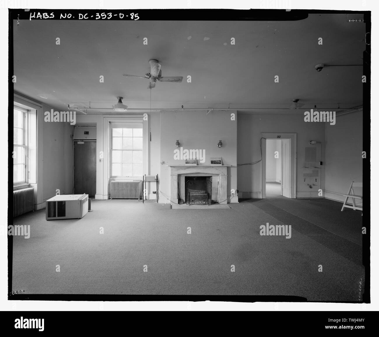 Zweite Etage, Zimmer 207, nach Westen - US-Soldaten nach Hause, Mais Rigs, Rock Creek Church Road und Upshur Street Northwest, Washington, District of Columbia, DC Stockfoto