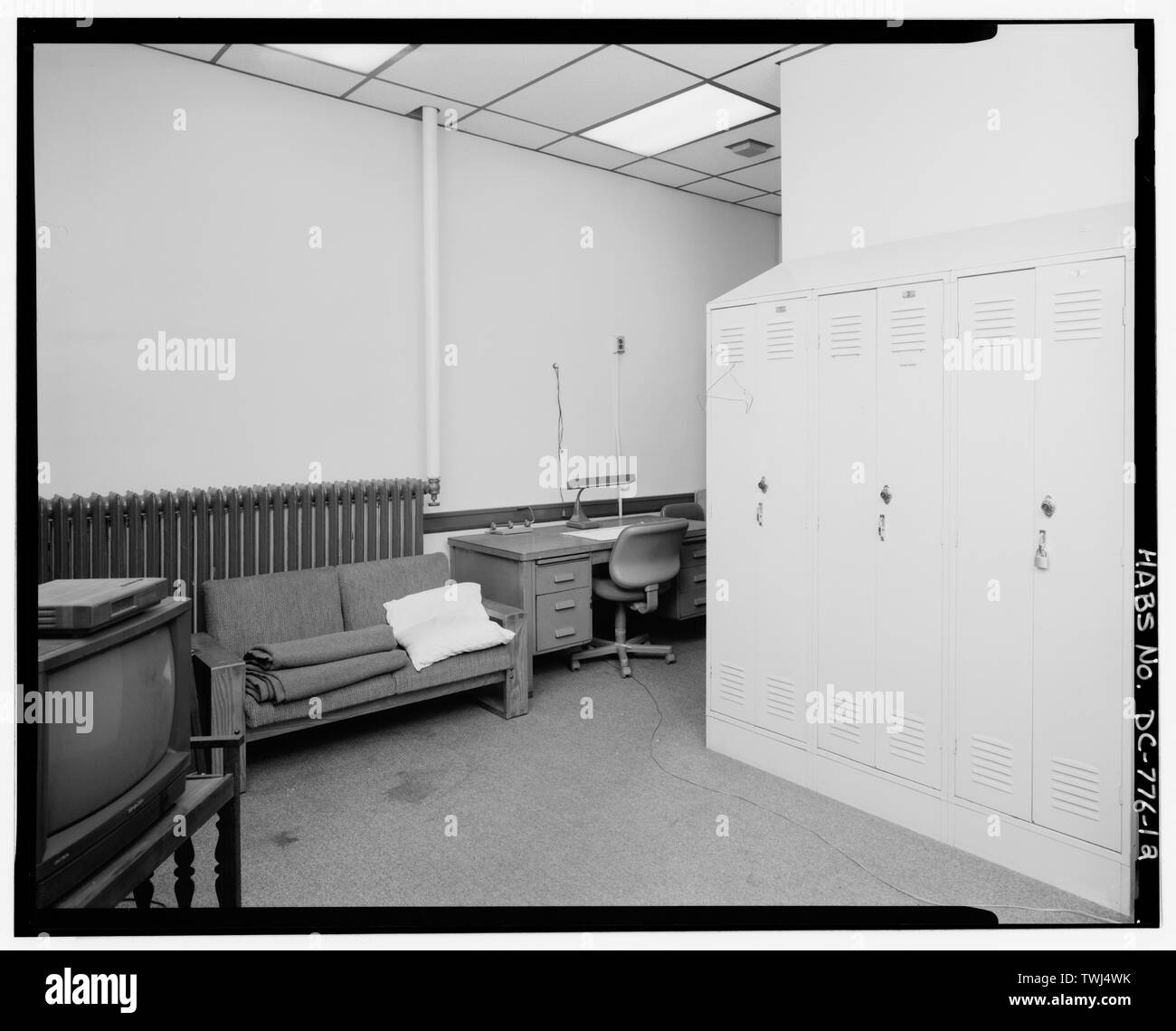 Zweite Etage, Blick Nordosten im Nordwesten - Engine Company Nr. 24, 3702 Georgia Avenue in New Hampshire Avenue und Rock Creek Church Road, Washington, District of Columbia, DC Stockfoto