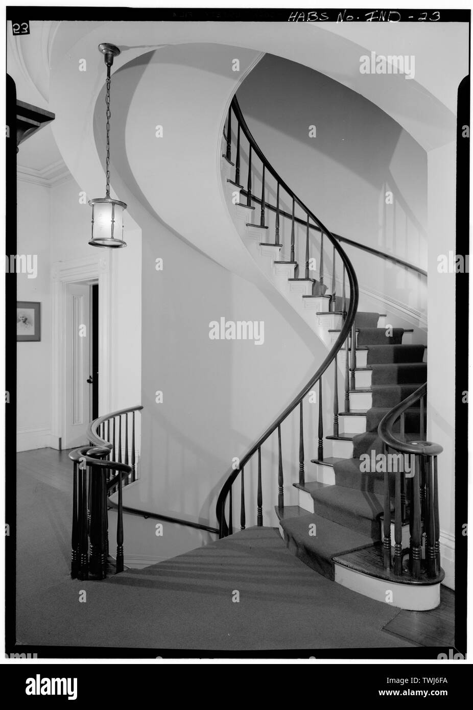 September 1971 ALLGEMEINE ANSICHT VON SÜDWESTEN SCHLAFZIMMER - James E.D. Lanier House, 511 West First Street, Madison, Jefferson County, IN; Costigan, Francis J; Jandoli, Liz, Sender; Preis, Virginia B, Sender Stockfoto