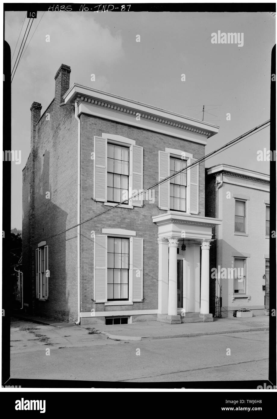 September 1971 South (VORNE) ERHEBUNG VON SÜDWESTEN - Francis Costigan House, 408 West Third Street, Madison, Jefferson County, IN; Jandoli, Liz, Sender Stockfoto