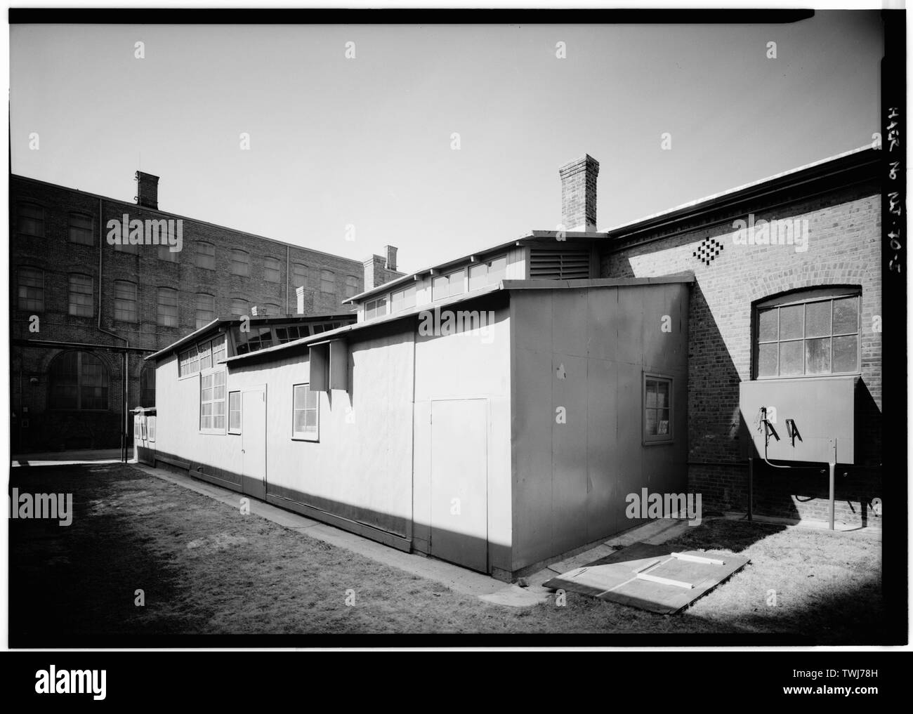 Die Slums zu Gebäude Nr. 2 - Thomas A. Laboratorien, Main Street und dem Lakeside Avenue, West Orange, Essex County, New Jersey Stockfoto