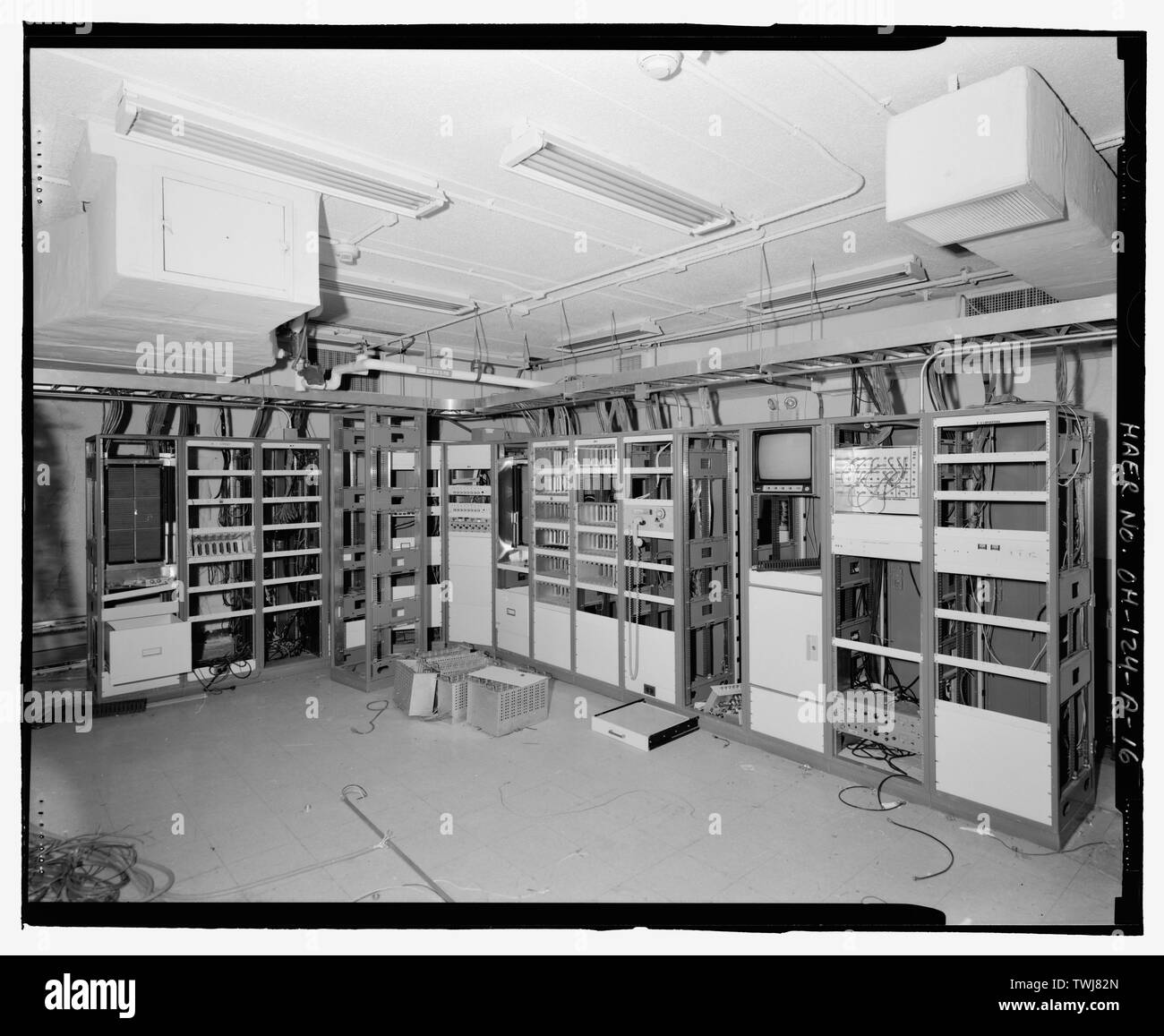 Shop Bereich von Gebäude 202, in Richtung Süden. - Raketentriebwerk der Prüfeinrichtung, GRC-Gebäude Nr. 202, NASA Glenn Research Center, Cleveland, Cuyahoga County, OH Stockfoto