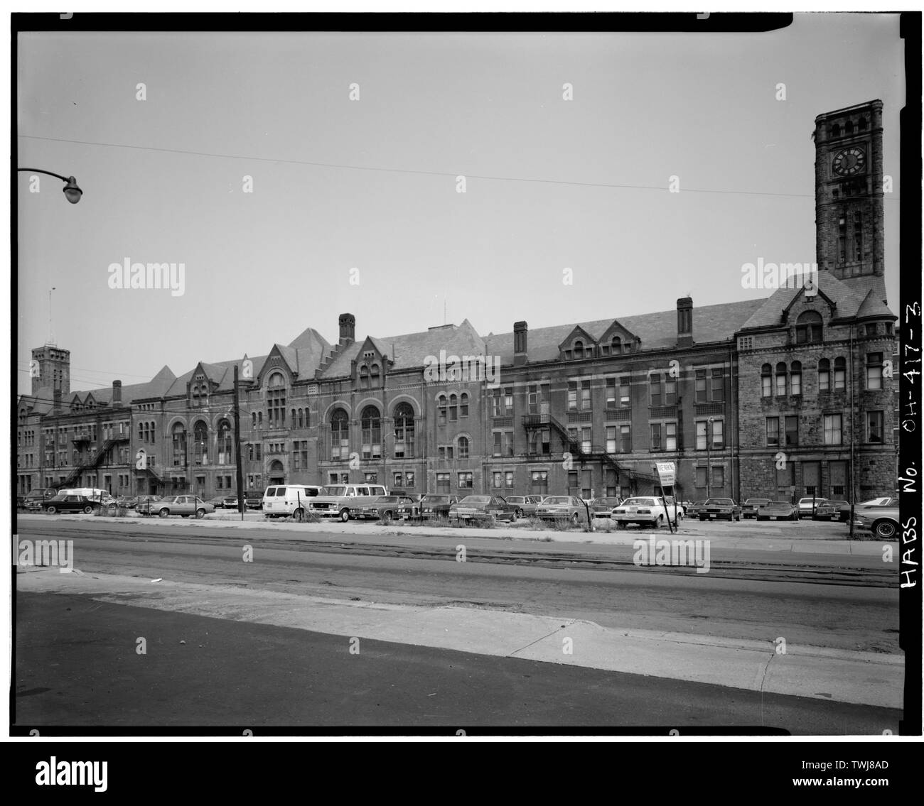 Seitenansicht - Springfield City Hall, 1890, 117 South Fountain Avenue, Springfield, Clark County, OH Stockfoto