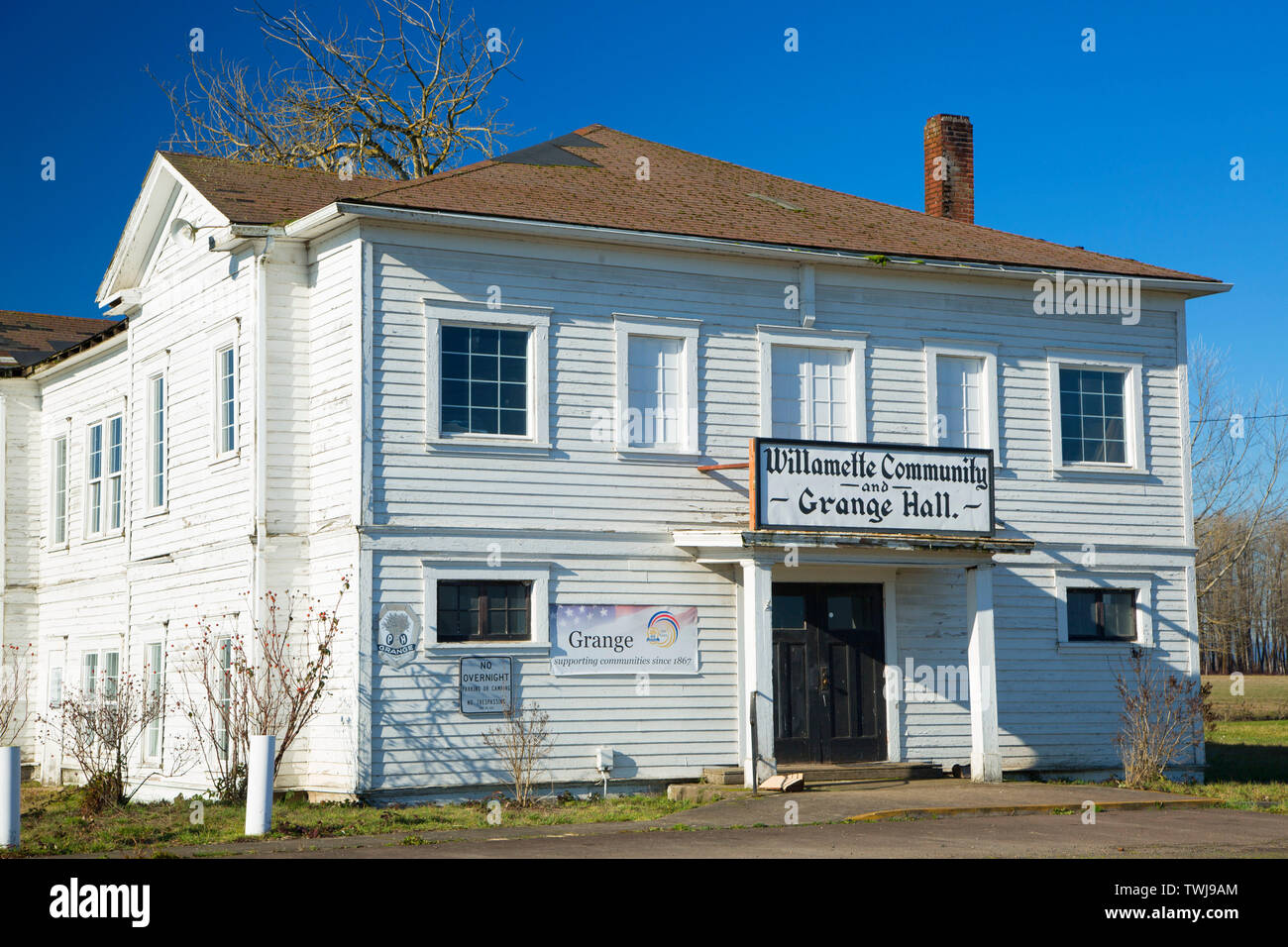 Willamette Grange Hall, Benton County, Oregon Stockfoto