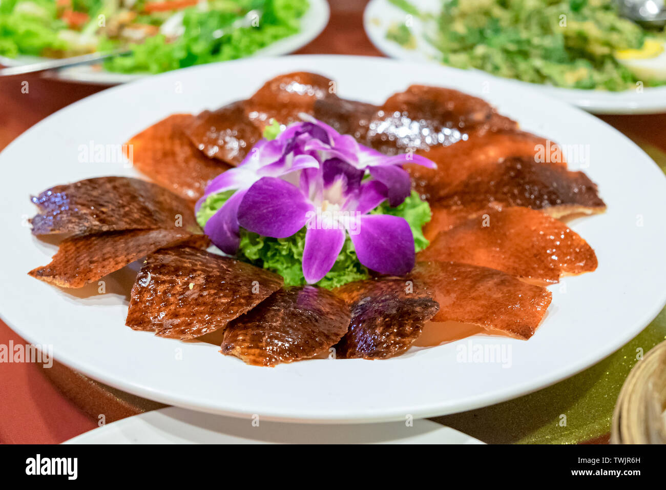 Peking Ente gebraten Essen im chinesischen Stil Stockfoto