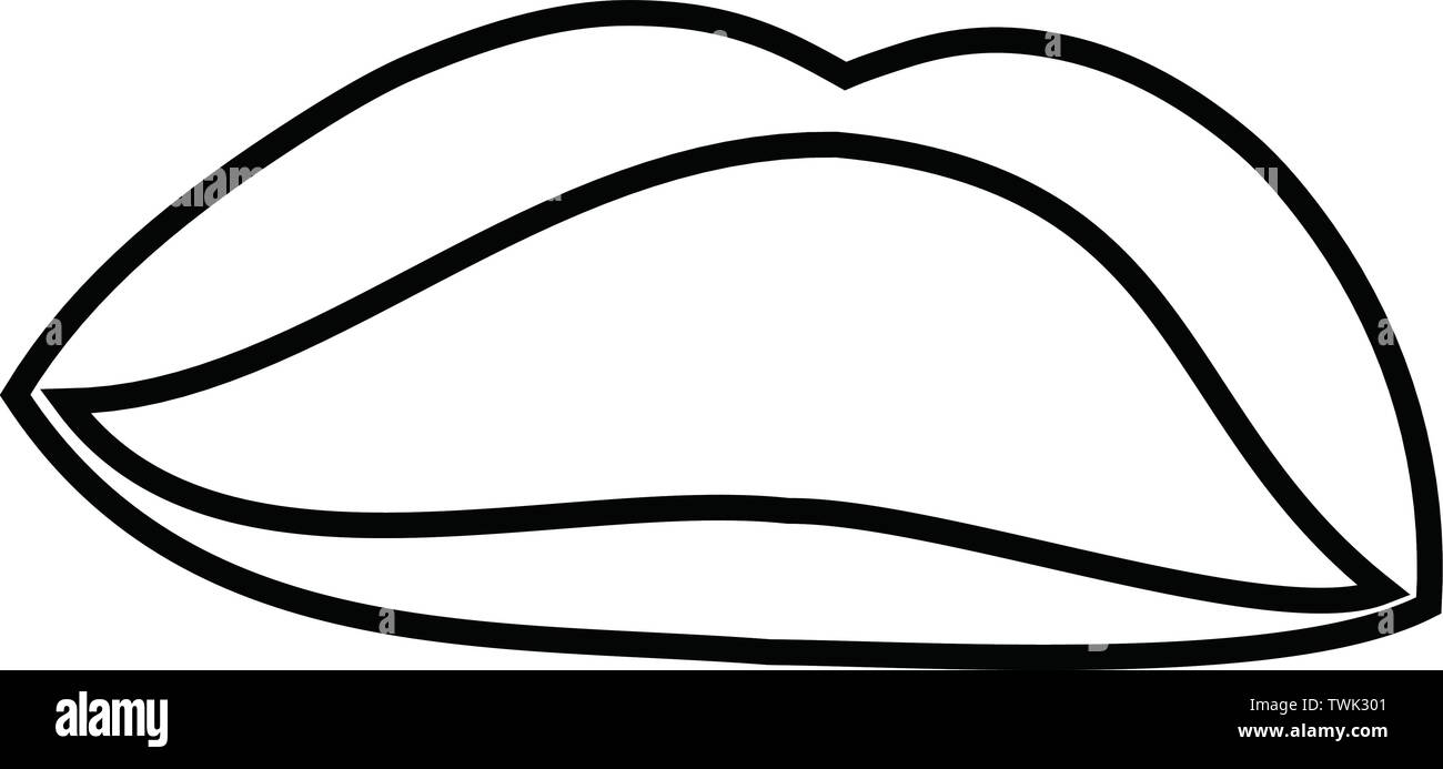 Dies ist eine Abbildung der Lippen ist eine attraktive Dame. Stock Vektor
