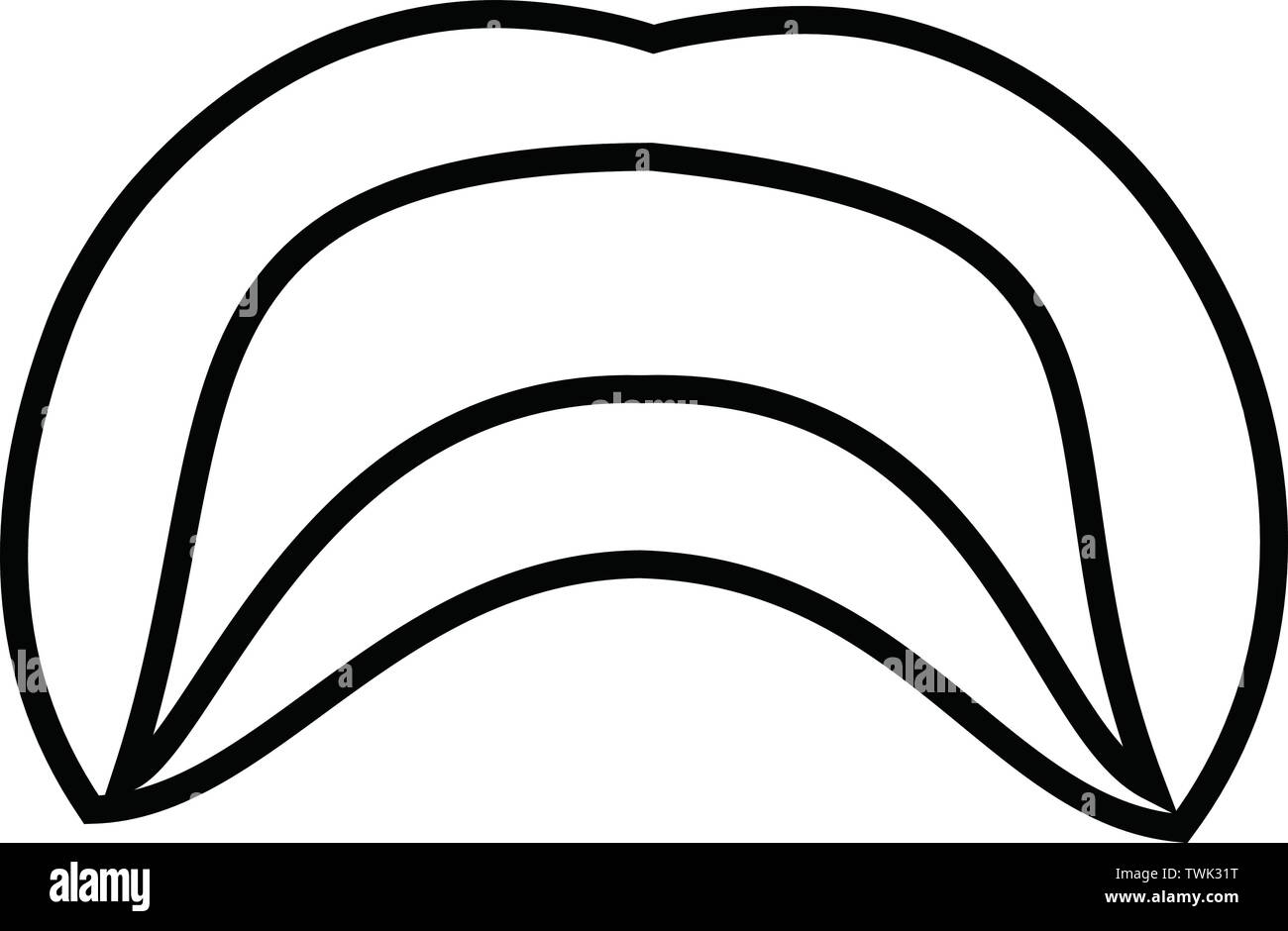 Dies ist eine Abbildung der Lippen ist eine attraktive Dame. Stock Vektor