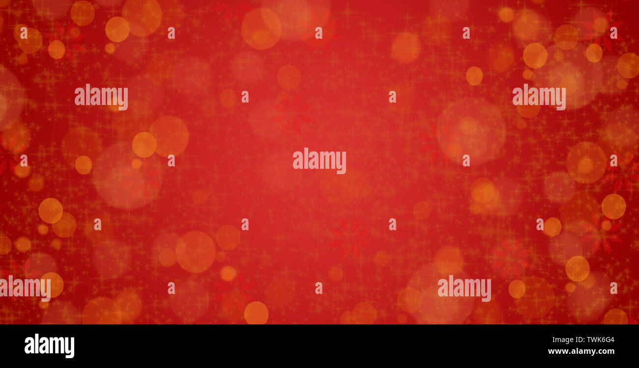 Zusammenfassung Hintergrund in rot und golden. Happy Valentine's Day. Weihnachtsgrüße Karte mit Raum. Bokeh und Glitzereffekte. Stockfoto