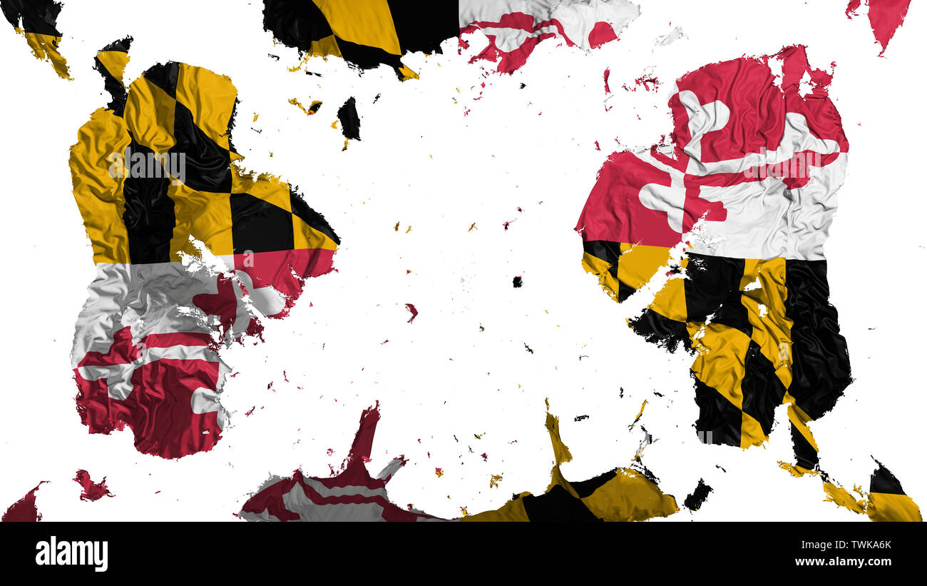 Zerstreut Maryland State Flag Stockfoto