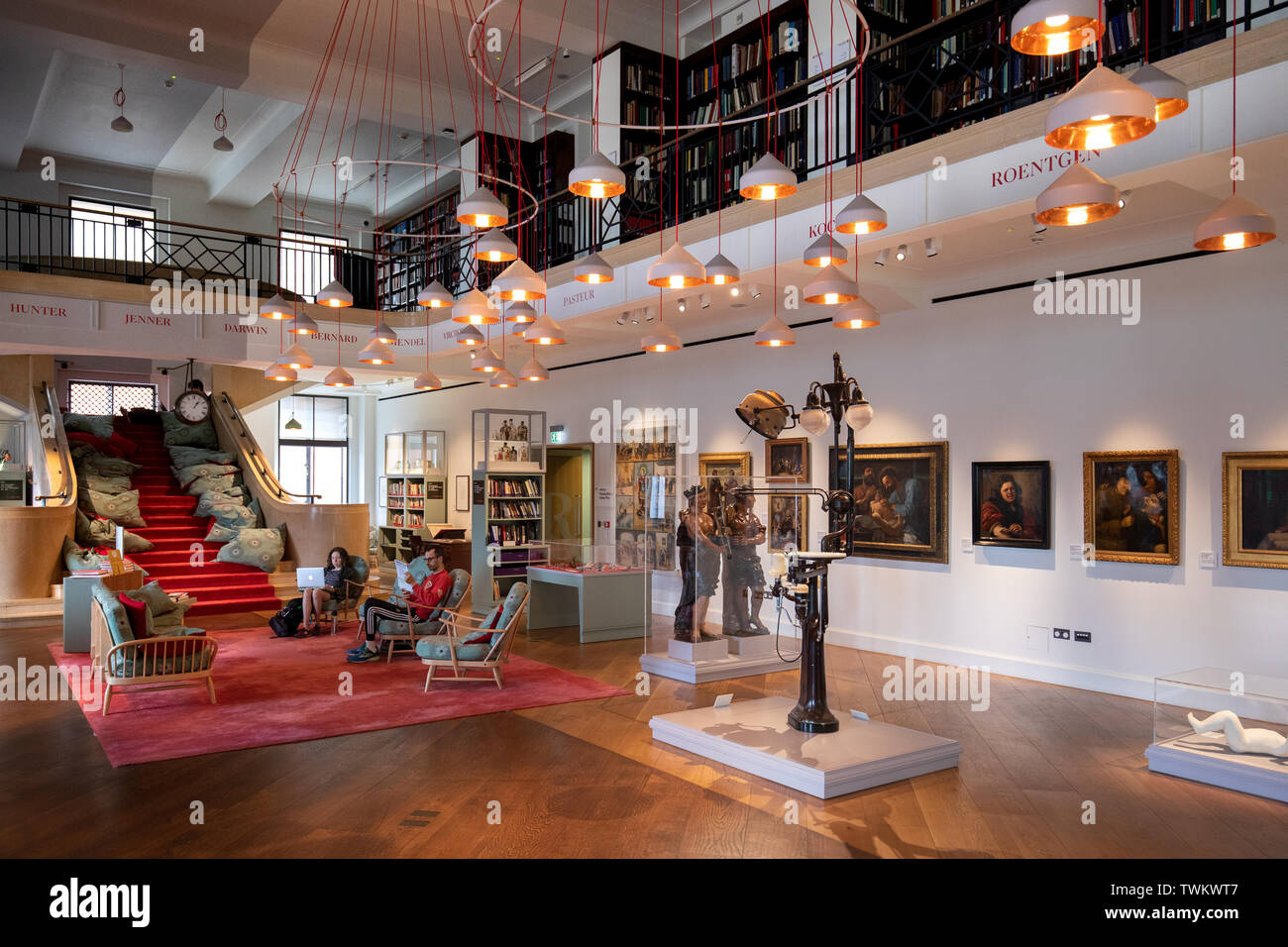 Der Wellcome Collection Lesesaal Stockfoto