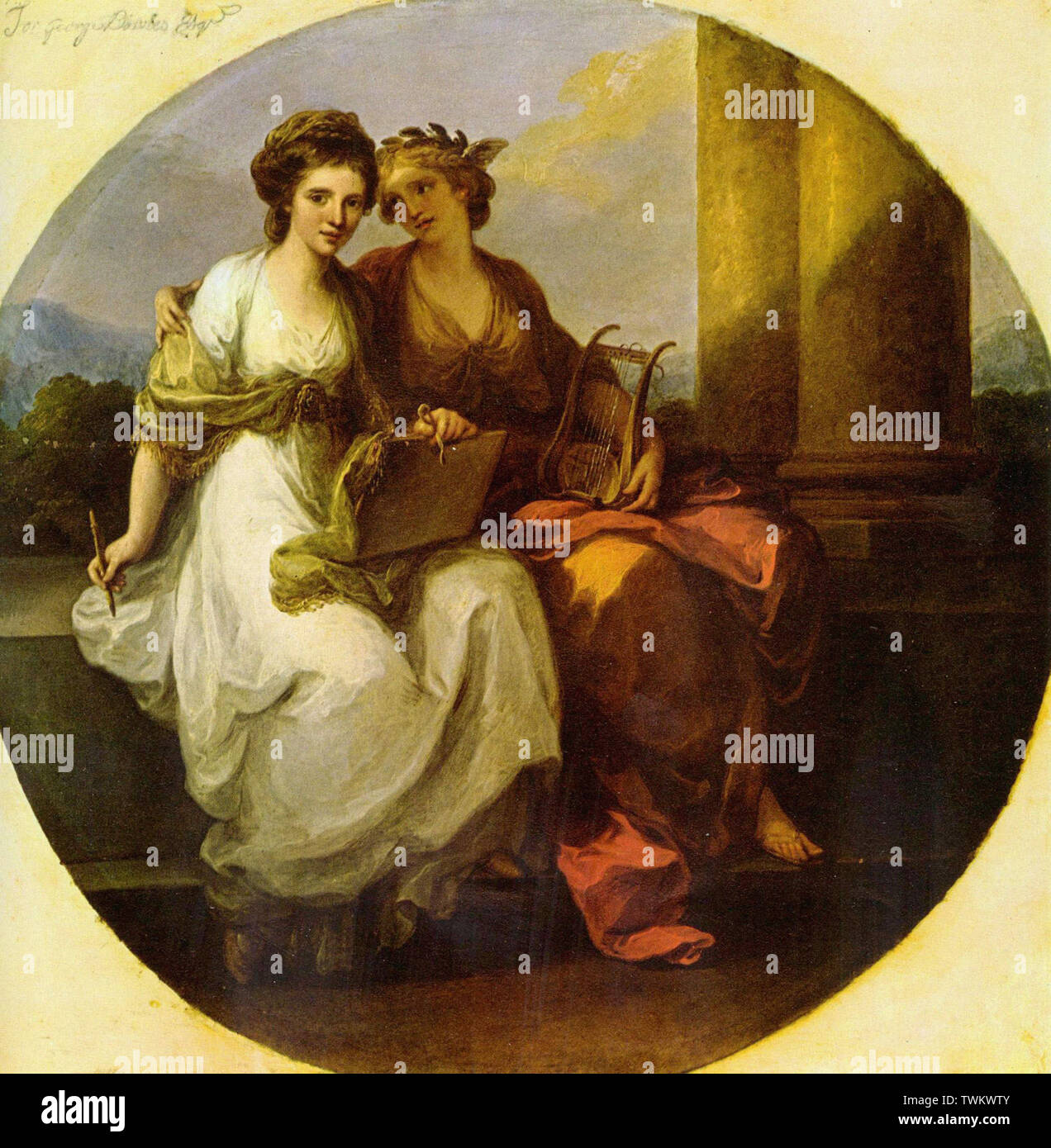 Angelica Kauffman - Allegorie Poesie Musik 1782 Stockfoto