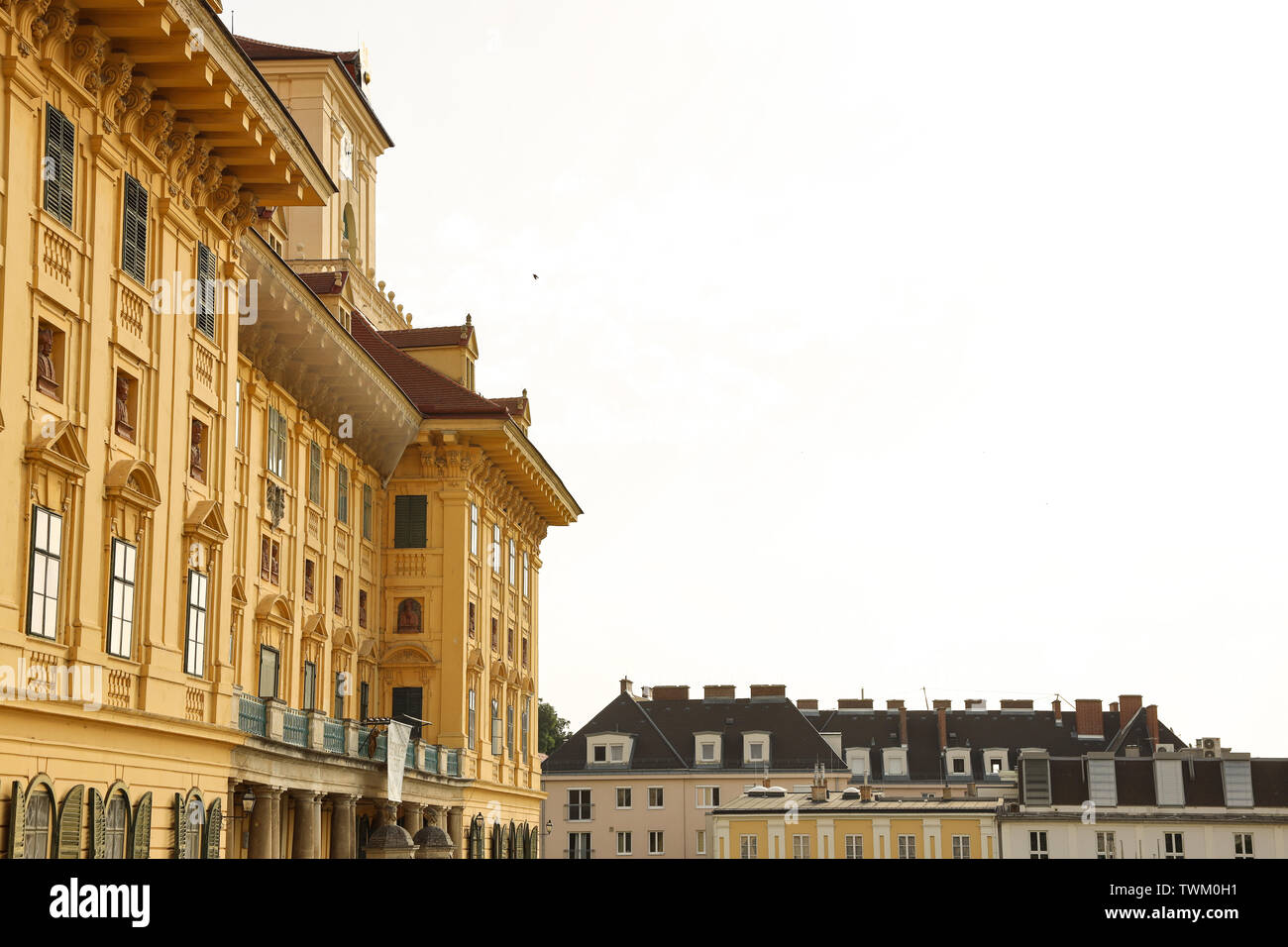 Die Vorderseite des Schloss Esterhazy in Eisenstadt (Burgenland, Österreich) Stockfoto