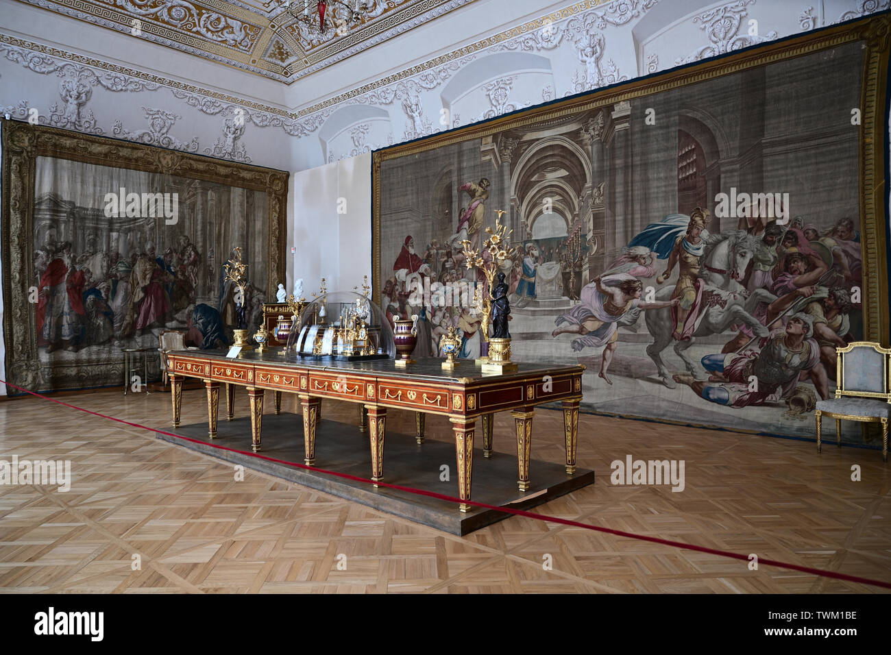 Französische Kunst des XV–XVIII Jahrhunderts im Staatlichen Erritage Museum in Sankt-Petersburg, Russland Stockfoto