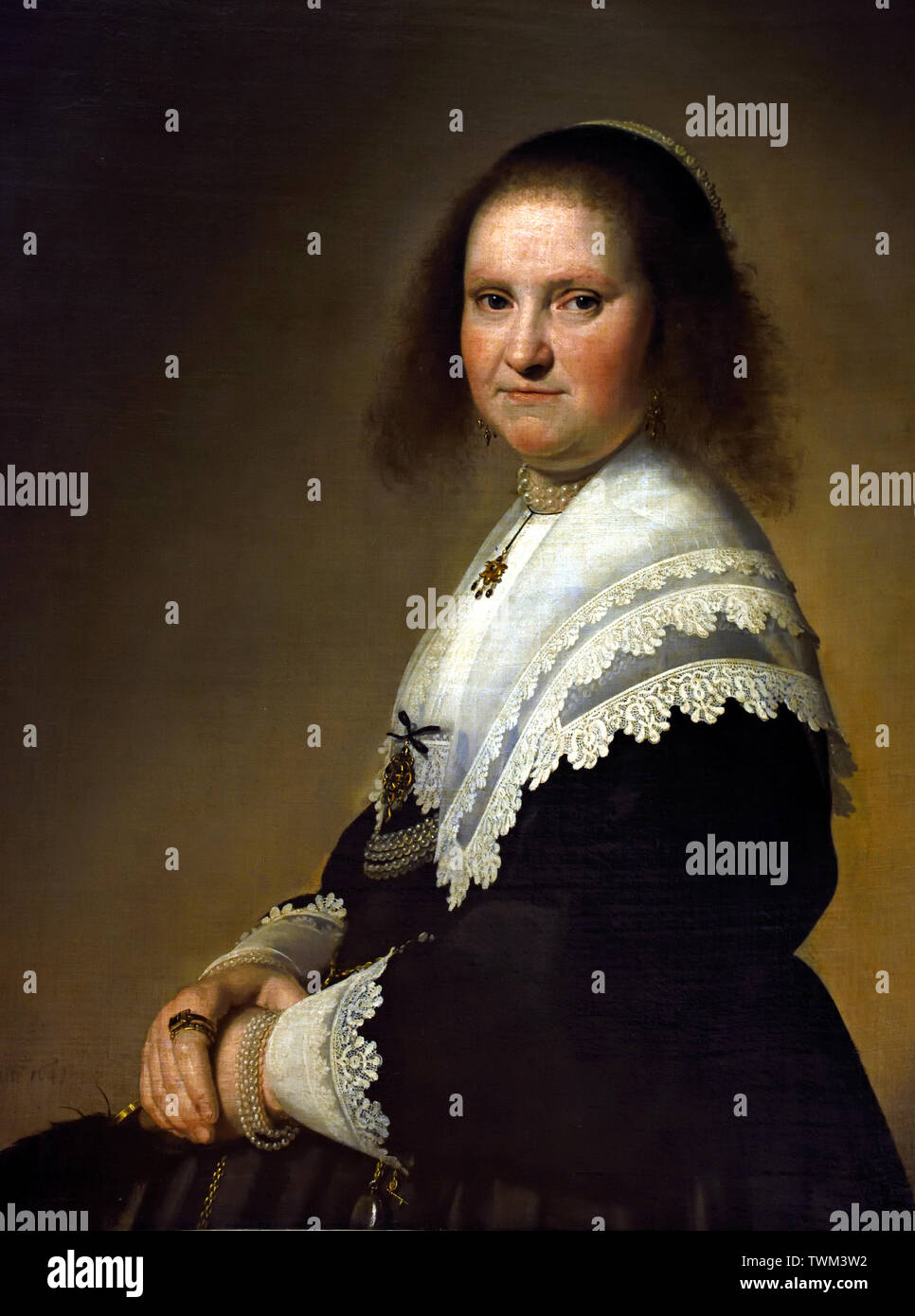Anna van Schoonhoven 1641 von Johannes Cornelisz Verspronck 1606/09-1662, Niederlande, Niederländisch. Stockfoto