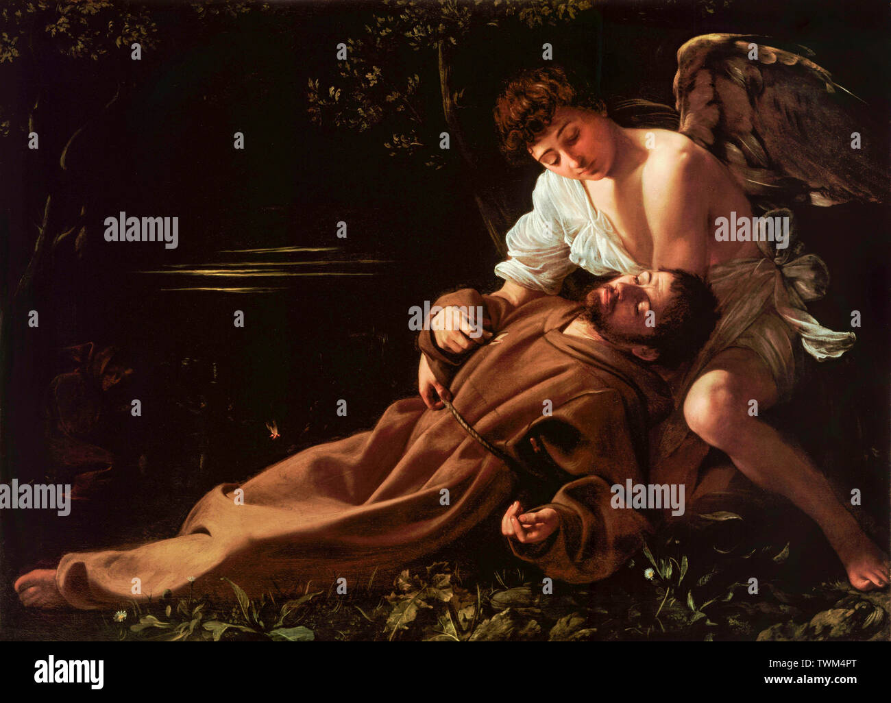 Caravaggio, der Heilige Franz von Assisi in der Ekstase, Malerei, 1594 Stockfoto