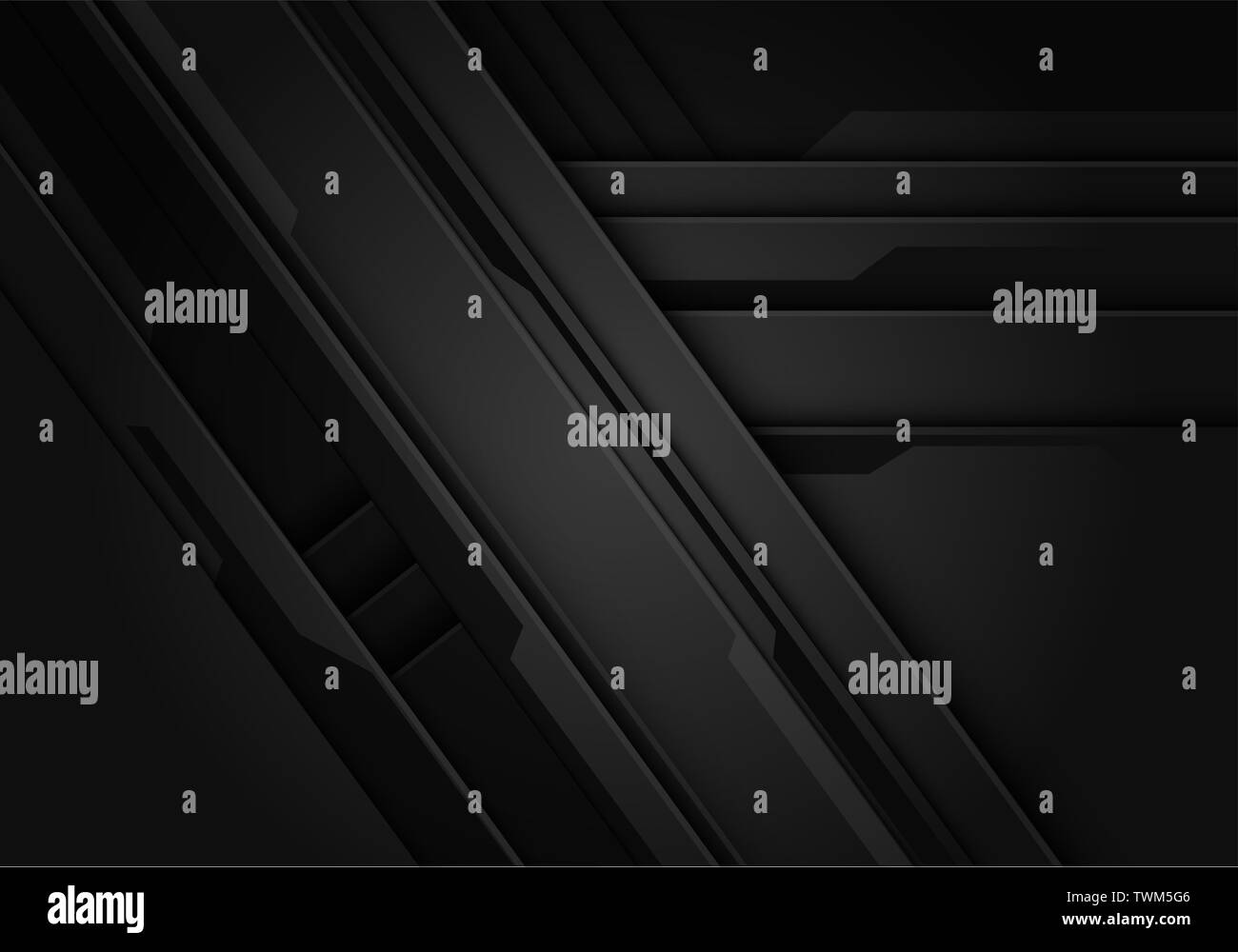 Abstrakte schwarz metallic futuristischen Stil Design moderne futuristischen Hintergrund Vector Illustration. Stockfoto