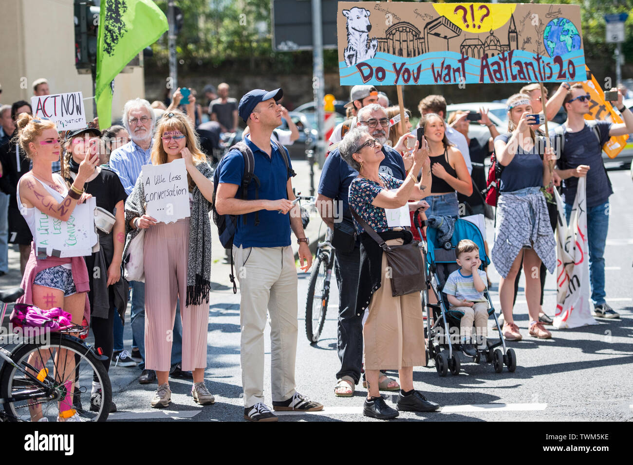 "Freitags für Zukunft" Demonstration in Aachen, Deutschland bei 21 von 2019. Stockfoto