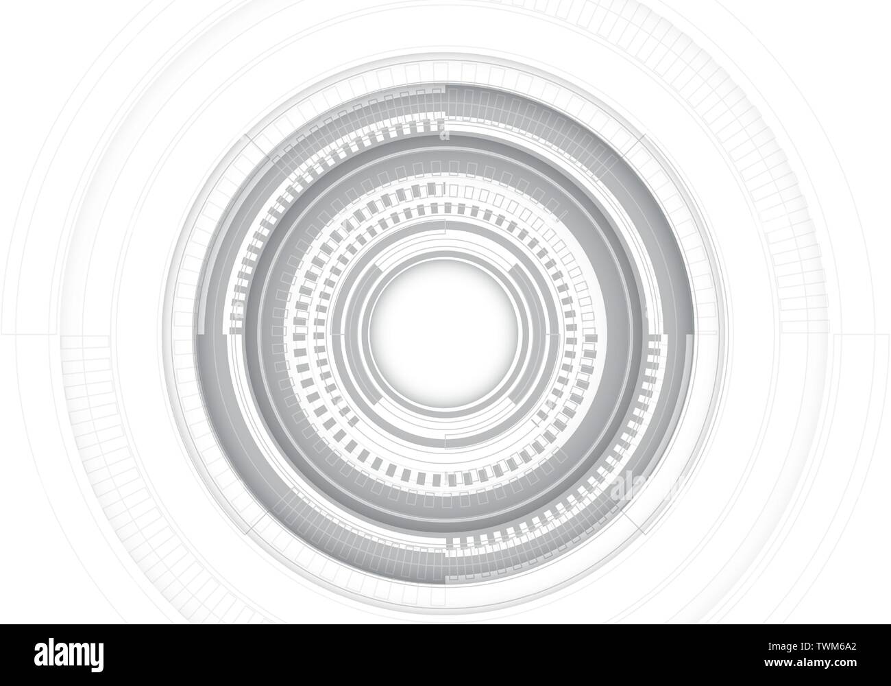 Abstrakte grau Circle Line System auf weißem Design moderne futuristischen Technologie Hintergrund Vector Illustration. Stock Vektor