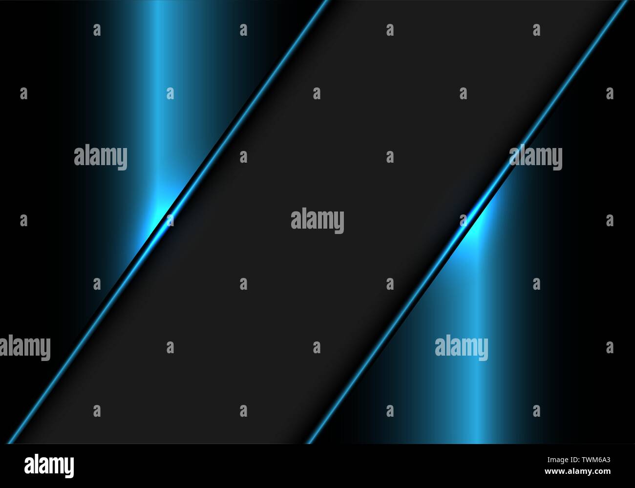 Abstrakte grauen Banner auf Blau metallic Design moderner Luxus futuristischen Hintergrund Vector Illustration. Stock Vektor