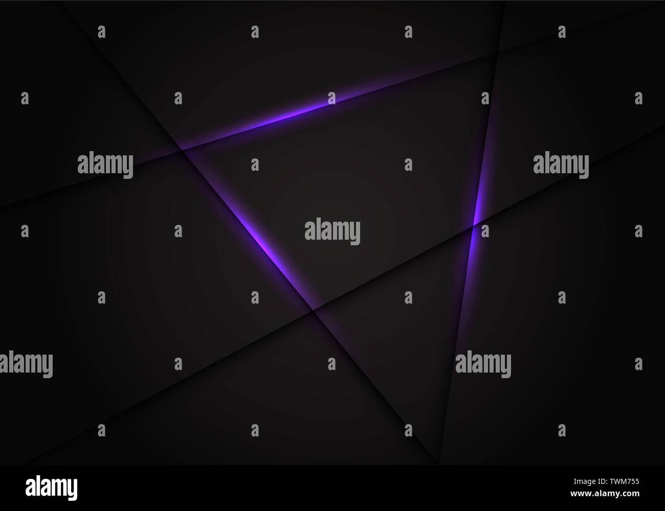 Abstrakte violettes Licht Linie auf dunkelgrau Design moderner Luxus futuristischen Hintergrund Vector Illustration. Stock Vektor