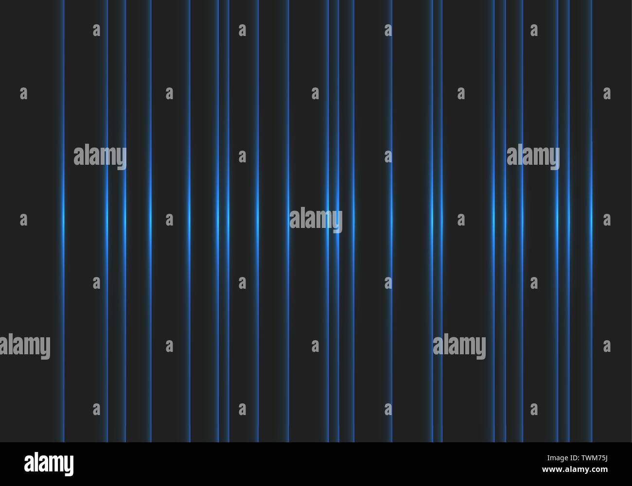 Abstrakt Blau Licht und Strom Technik Muster auf Schwarz Design moderne futuristischen Hintergrund Vector Illustration. Stock Vektor