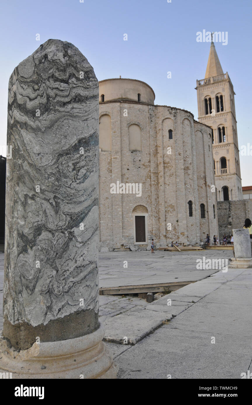 Kirche des hl. Donatus und Forum Romanum, Zadar, Kroatien Stockfoto