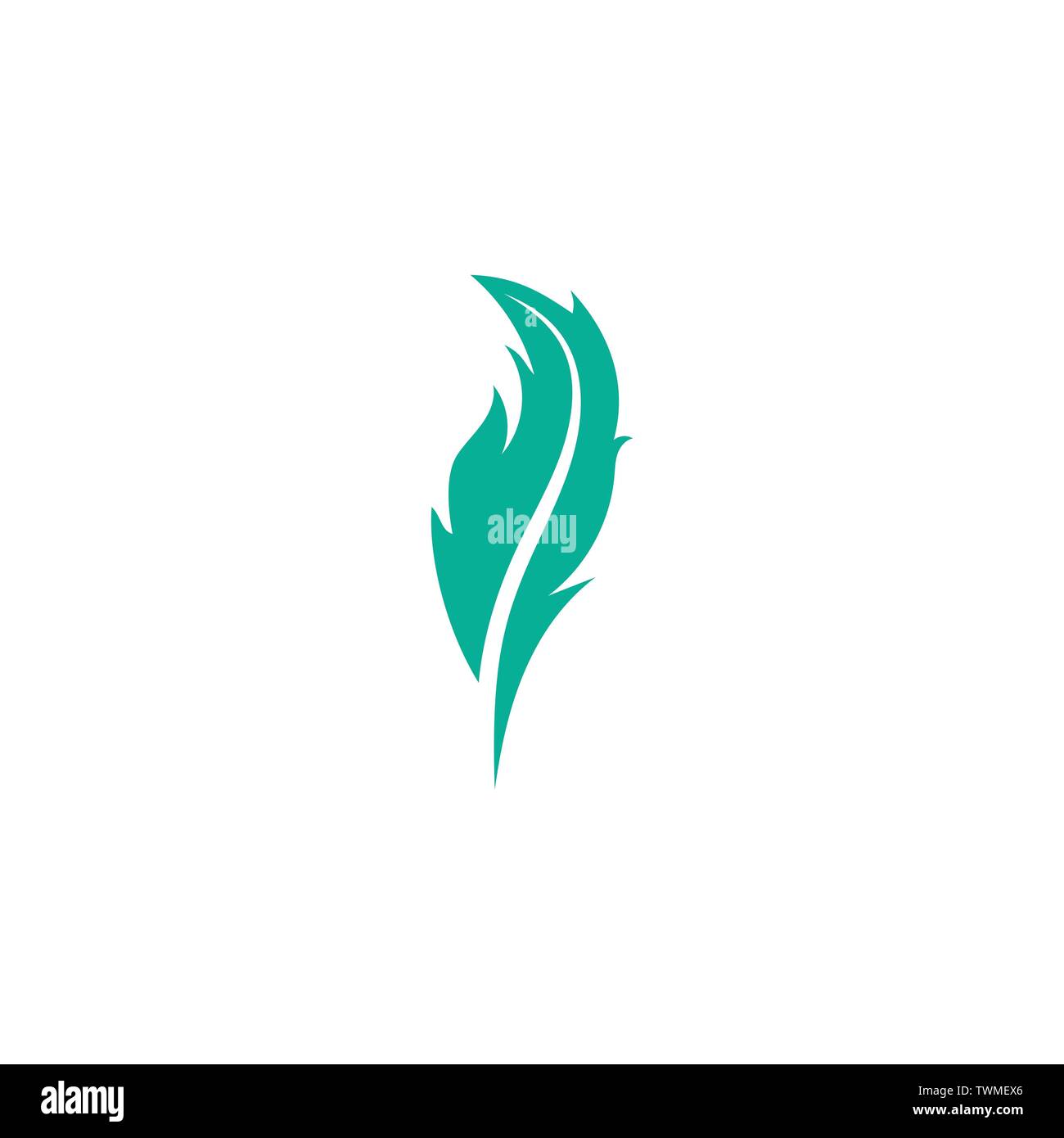 Feather pen schreiben Zeichen logo app Symbole Vorlage Stock Vektor
