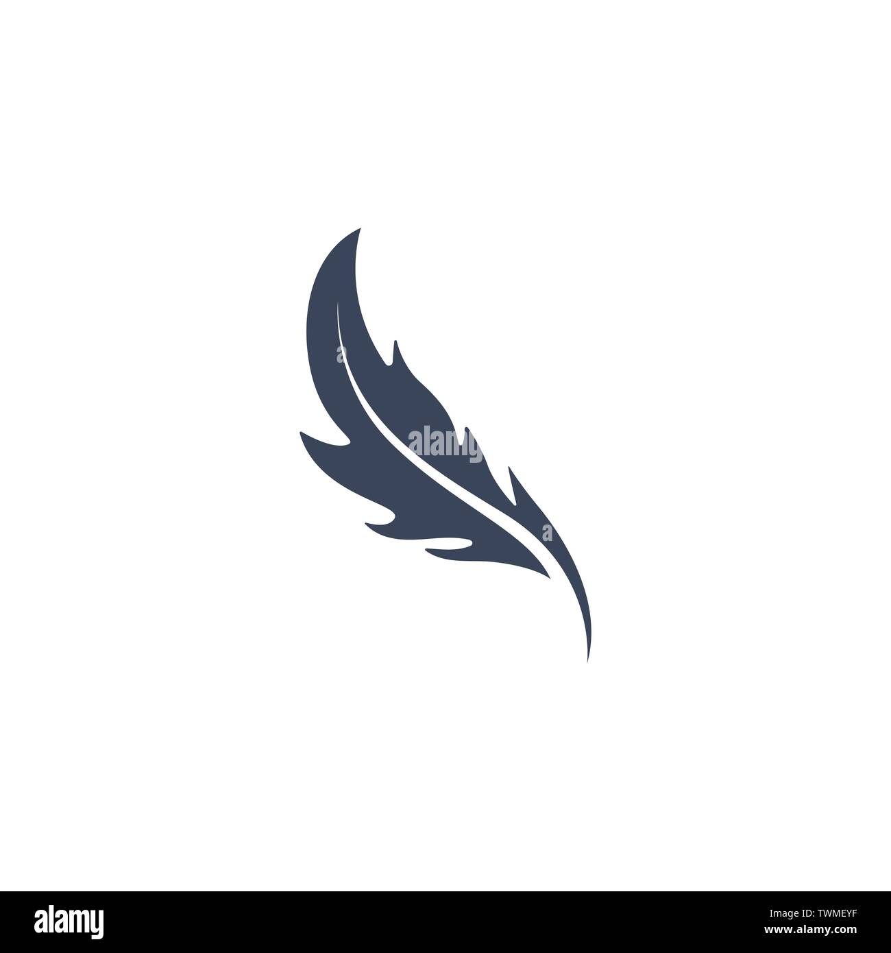 Feather pen schreiben Zeichen logo app Symbole Vorlage Stock Vektor