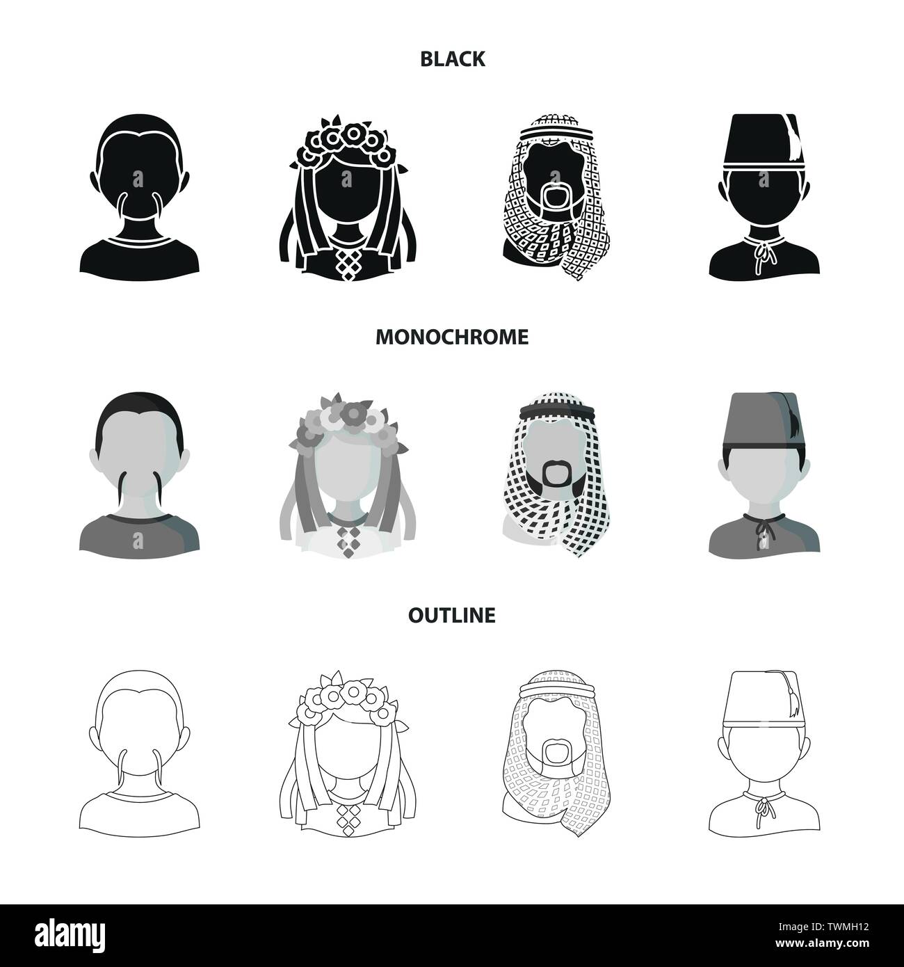 Isoliertes Objekt der Nachahmer und Wohnsitz anmelden. Sammlung der Nachahmer und Kultur vektor Symbol für das Lager. Stock Vektor