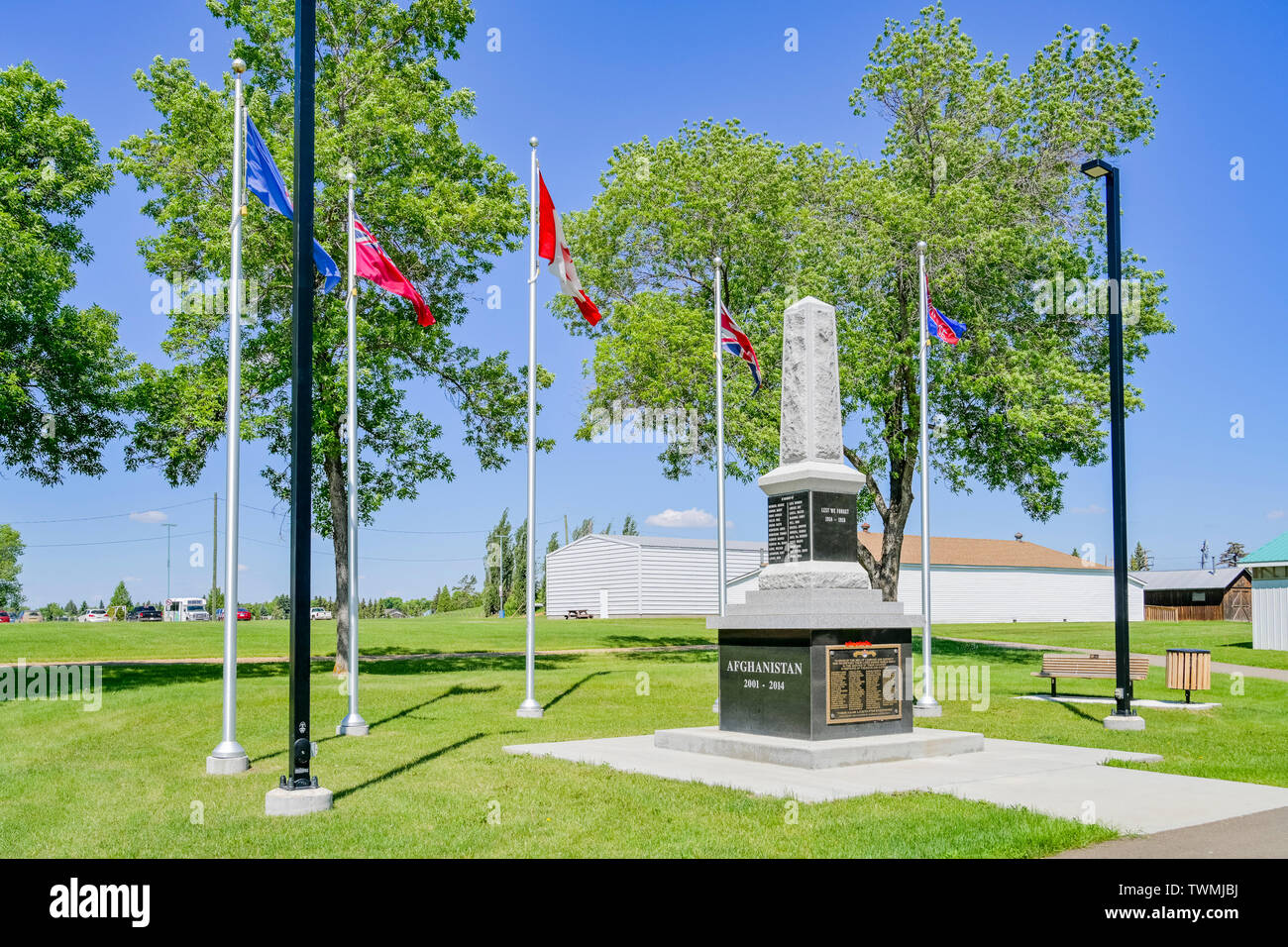 Kenotaph, Camrose, Alberta, Kanada Stockfoto