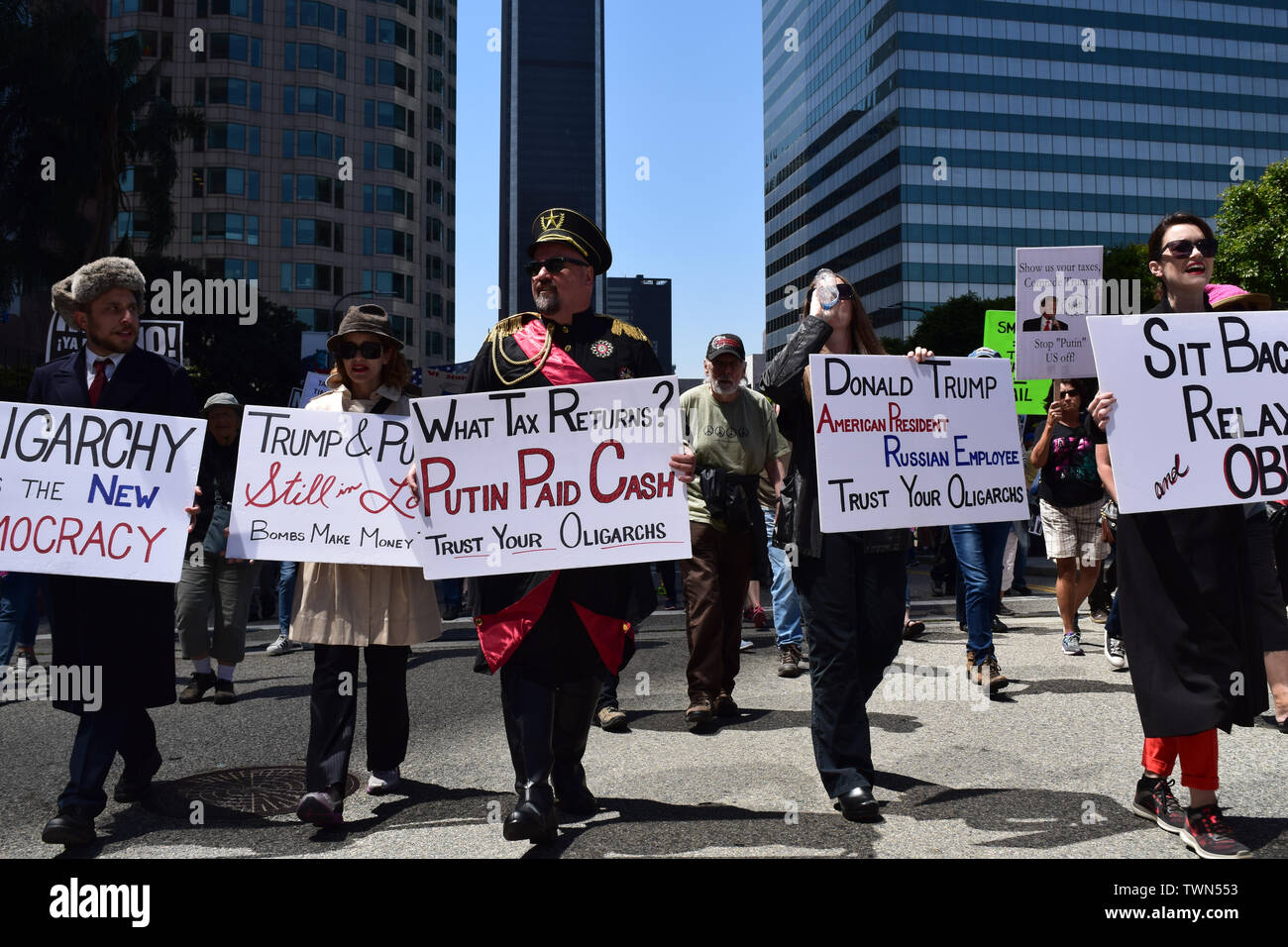 15 April 2017 Trumpf Steuern März, Los Angeles, Kalifornien Stockfoto