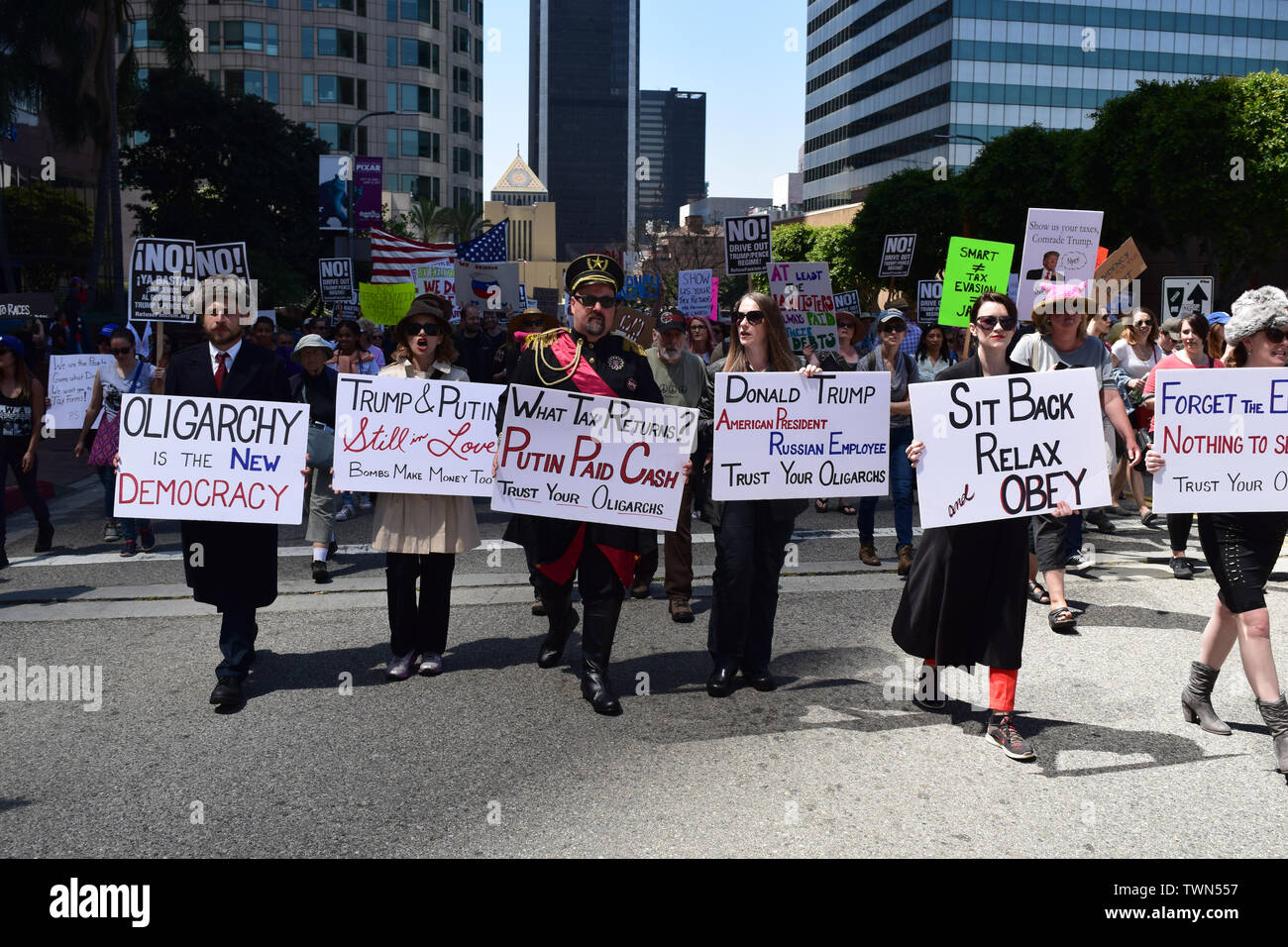 15 April 2017 Trumpf Steuern März, Los Angeles, Kalifornien Stockfoto