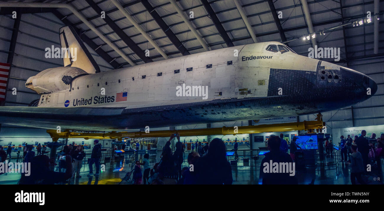 Space Shuttle Endeavour, California Science Center Los Angeles Kalifornien Stockfoto