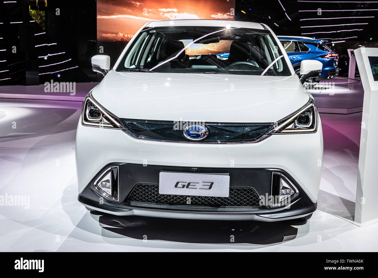 Paris, Frankreich, 08. Oktober, 2018: GAC Motor GE3 bei Mondial Paris Motor Show Auto vom chinesischen Automobilhersteller produziert GAC Motor Stockfoto