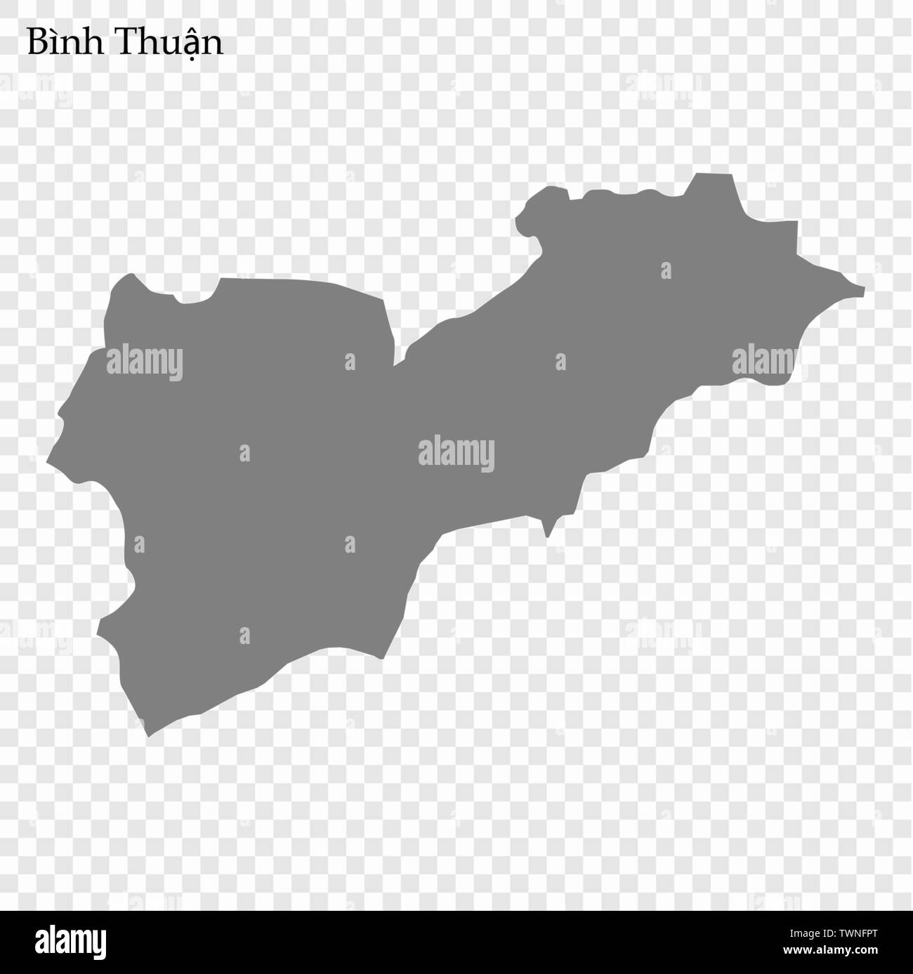 Hohe Qualität Karte von Binh Thuan ist eine Provinz in Vietnam Stock Vektor