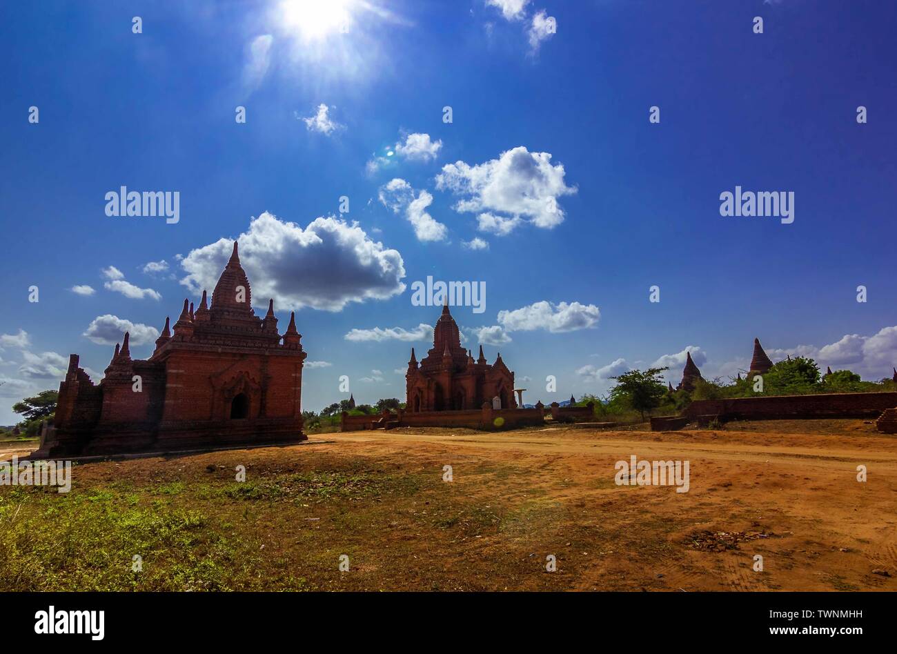 Sonnigen Tag in Bagan Stockfoto