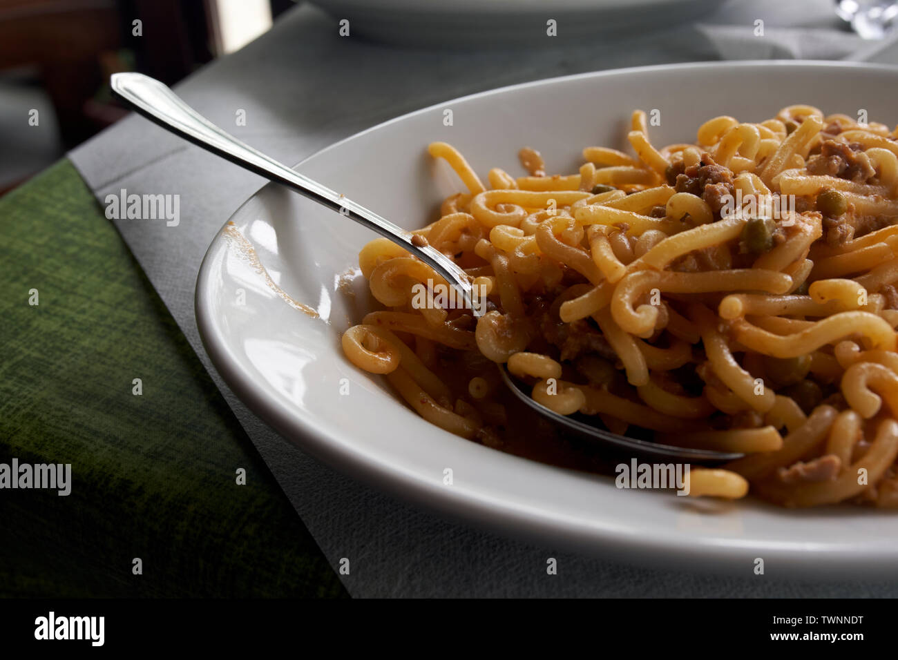 Schüssel, traditionelle italienische Pasta Stockfoto