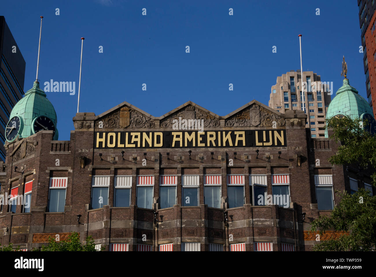 Hotel New York im historischen Holland Amerika Lijn Gebäude an der Nieuwe Maas, Rotterdam die Niederlande Stockfoto