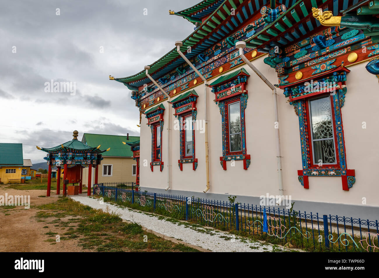 Ivolginsky Datsan, Burjatien, Russland - 07 September, 2018: Die Ivolginsky datsan ist die Buddhistische Tempel in Burjatien. Stockfoto